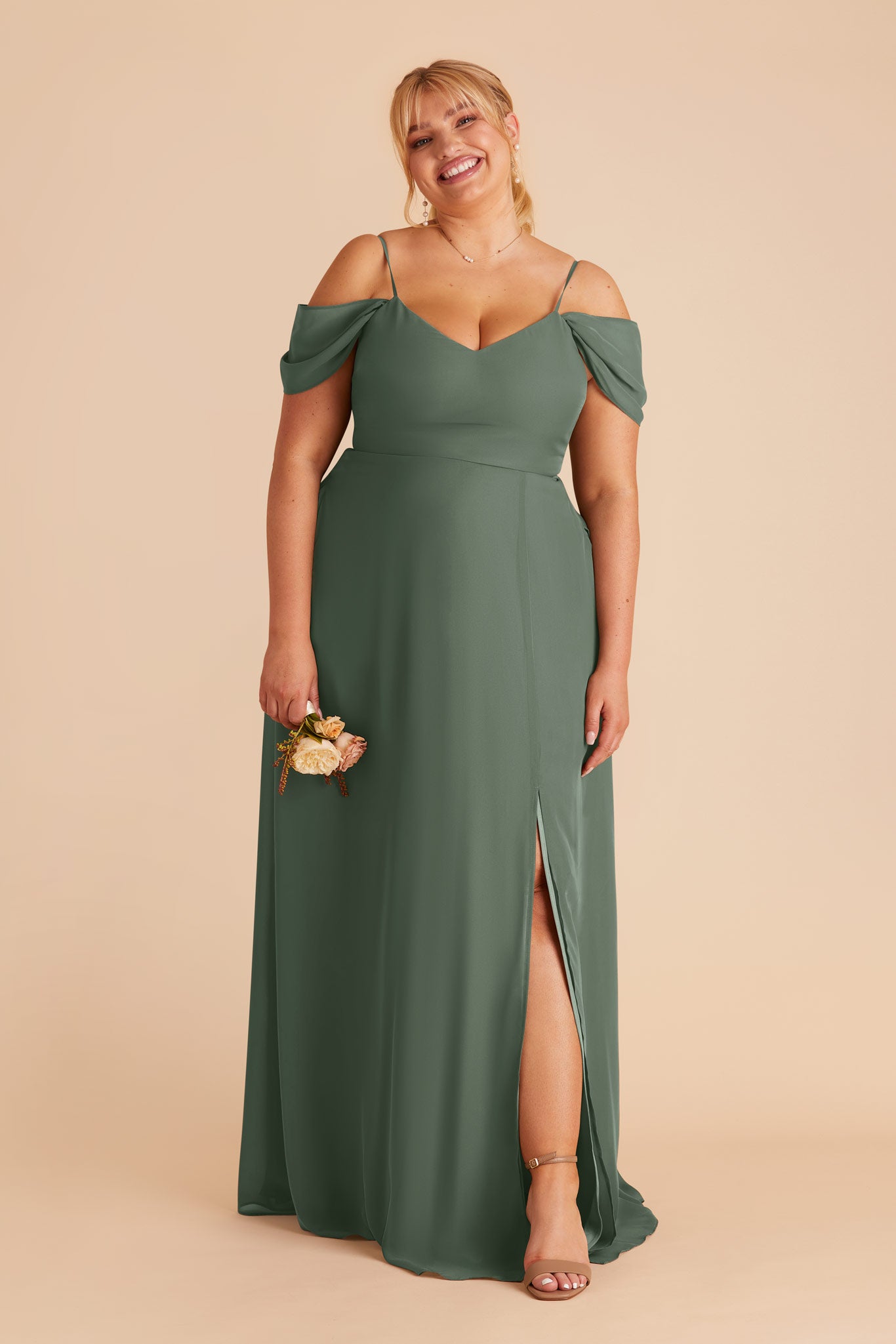 Convertible Bridesmaid Dress with Detachable Sleeves | Devin