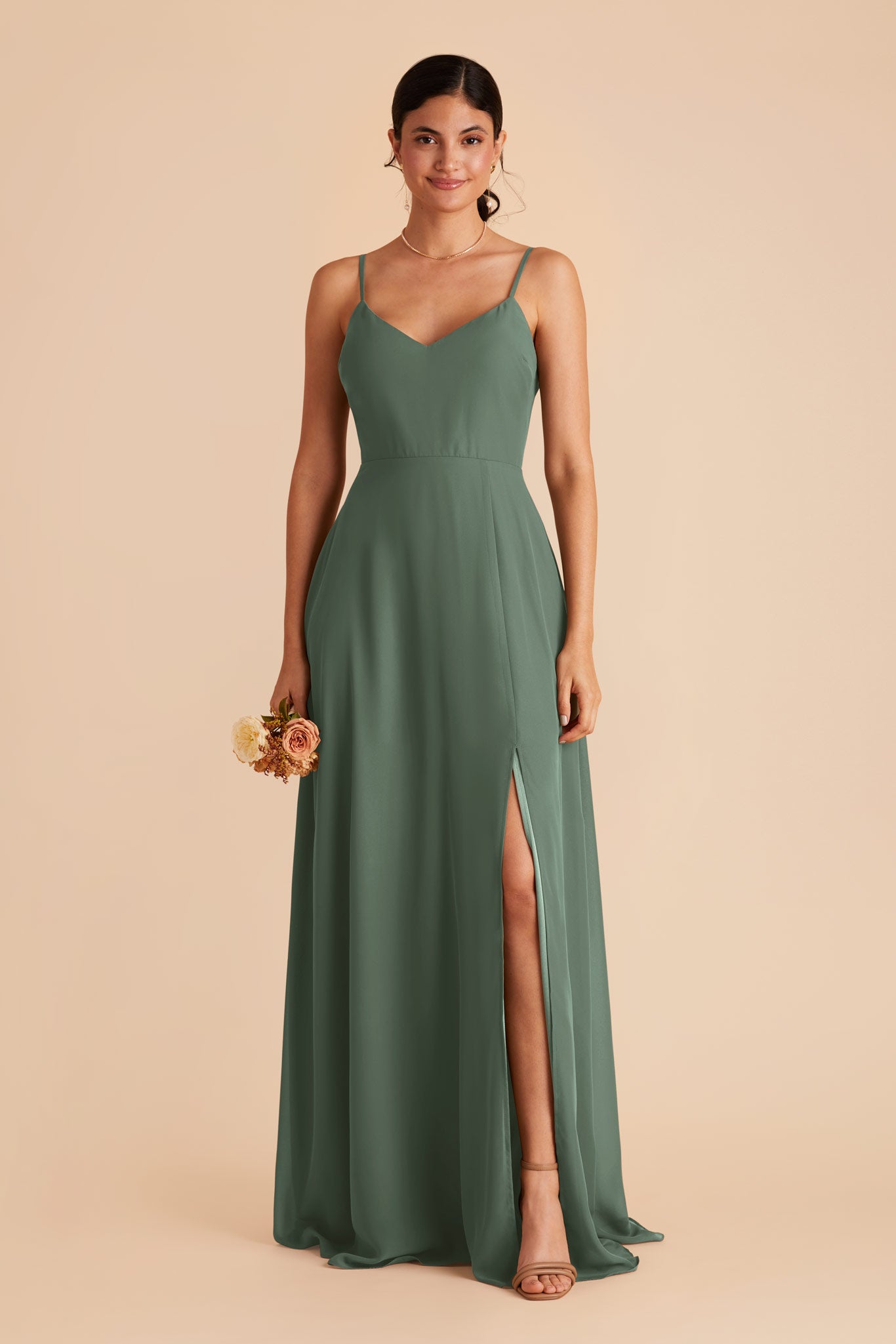 Convertible Bridesmaid Dress with Detachable Sleeves | Devin