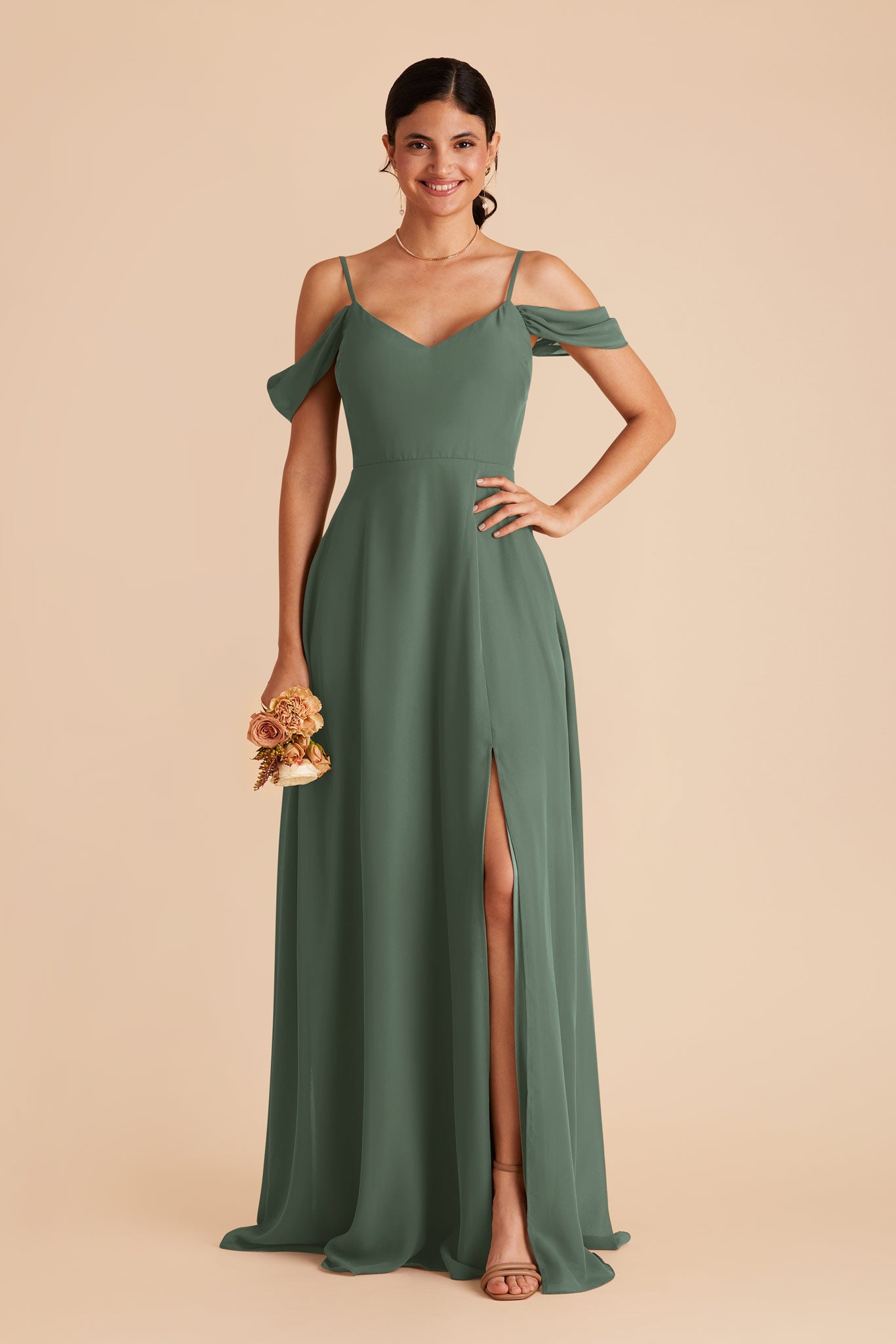 Convertible Bridesmaid Dress with Detachable Sleeves | Devin