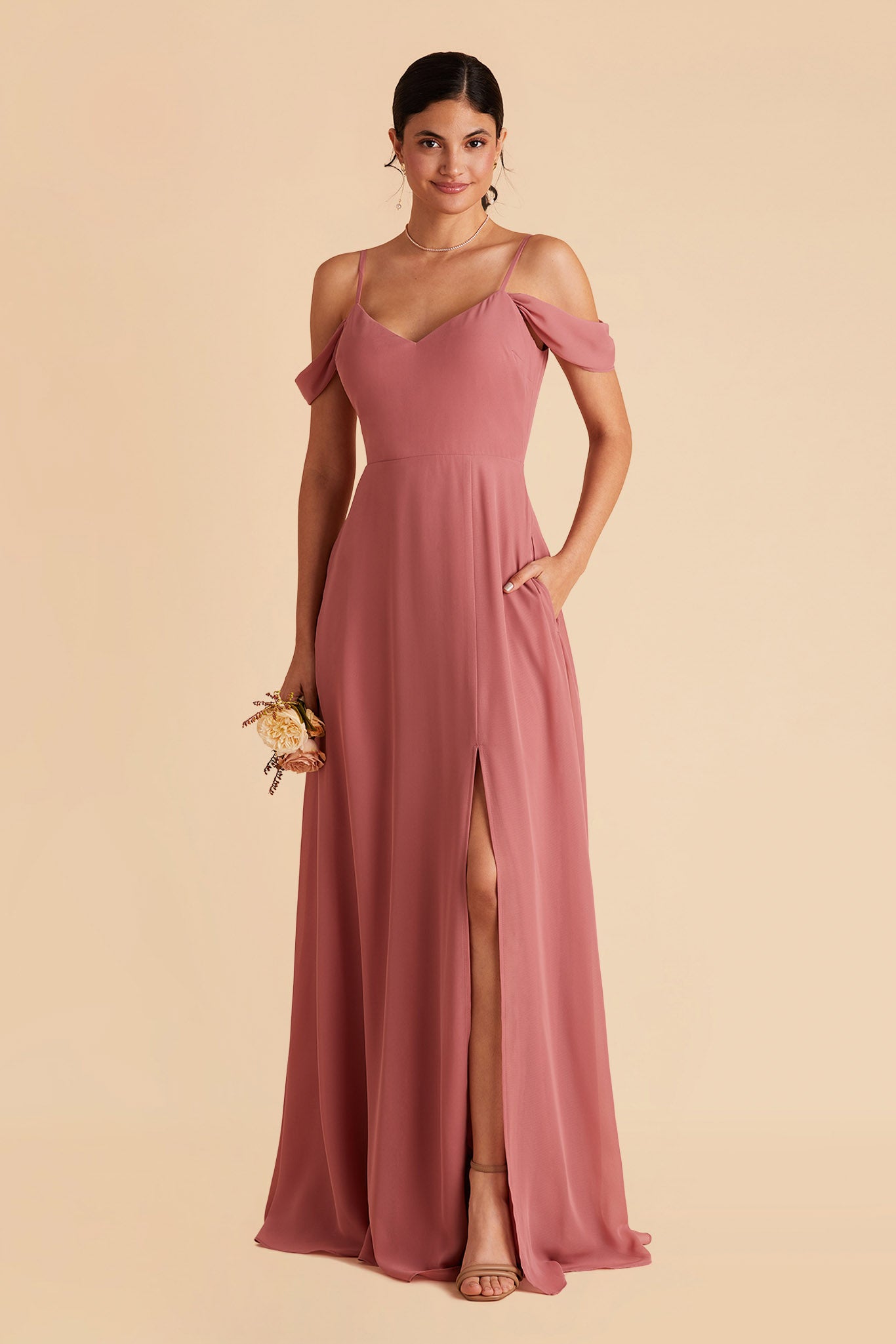 Convertible Bridesmaid Dress with Detachable Sleeves | Mulberry