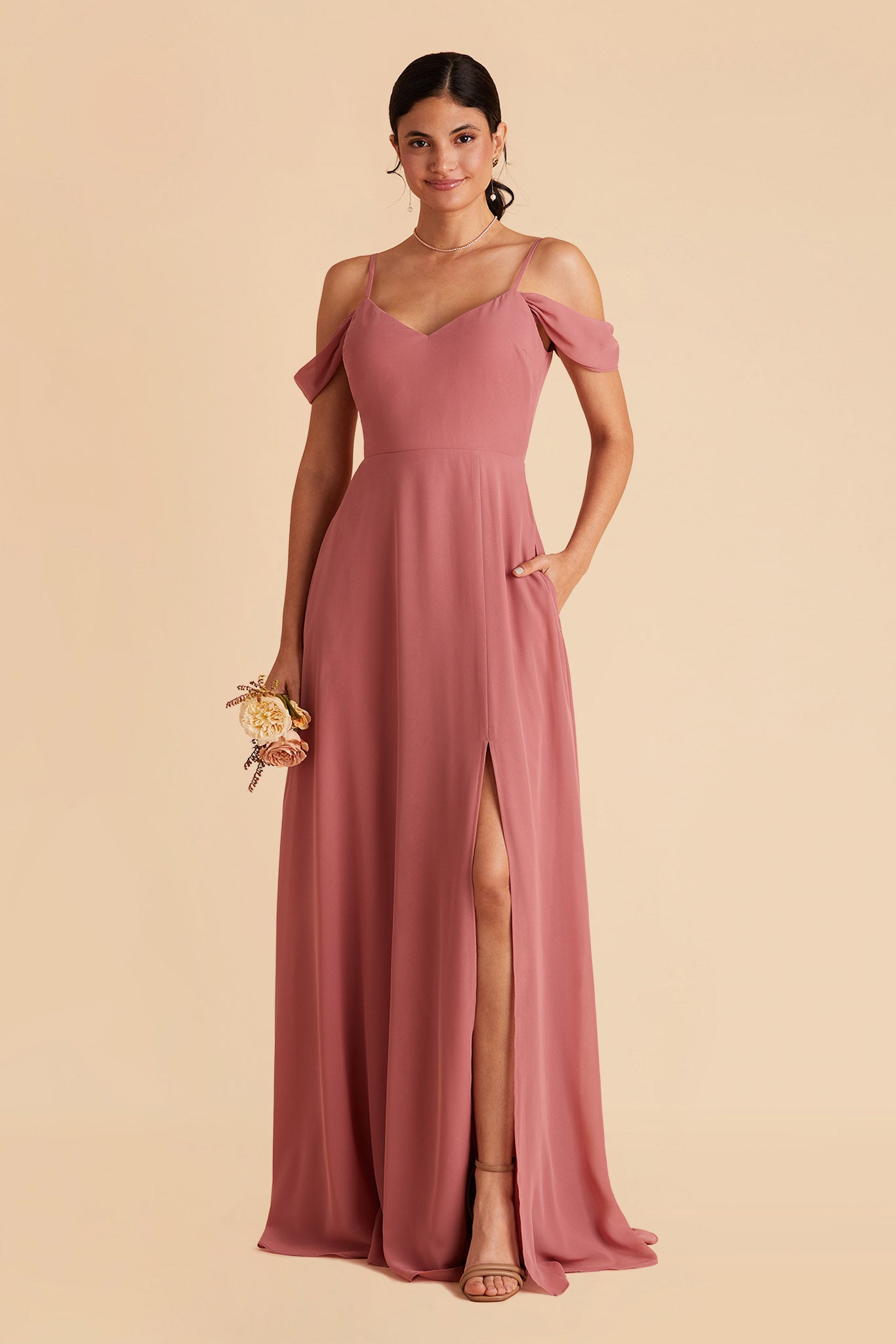 Convertible Bridesmaid Dress with Detachable Sleeves | Mulberry