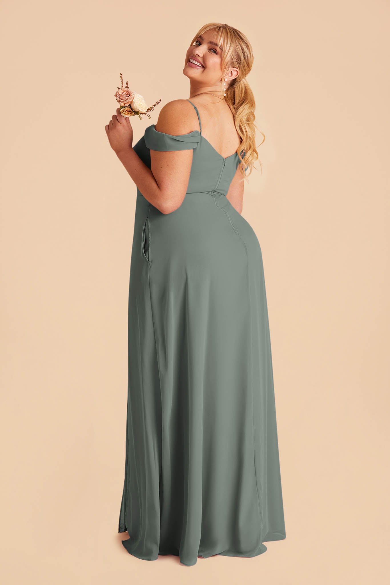 Convertible Bridesmaid Dress with Detachable Sleeves | Devin