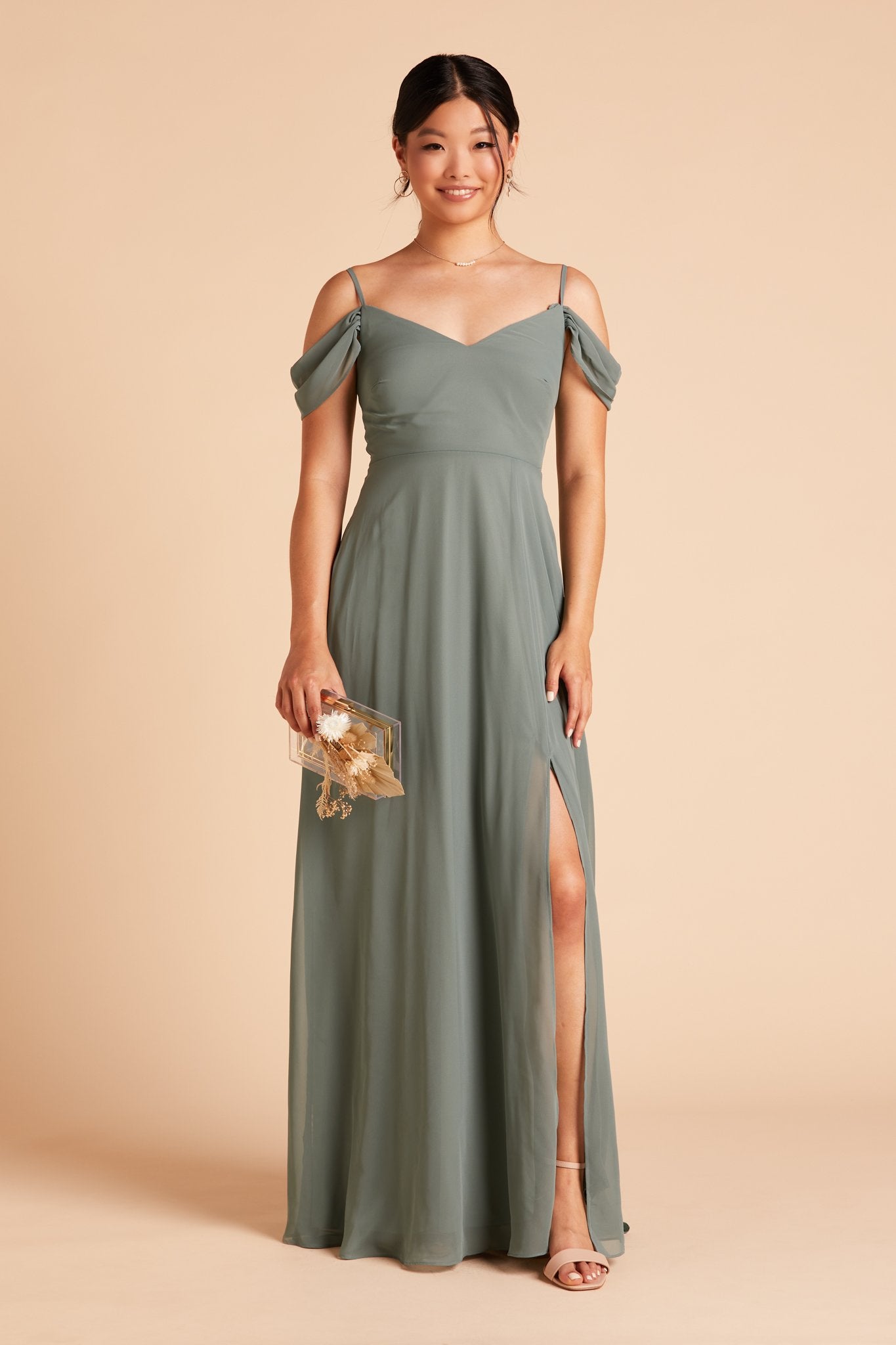 Convertible Bridesmaid Dress with Detachable Sleeves | Devin