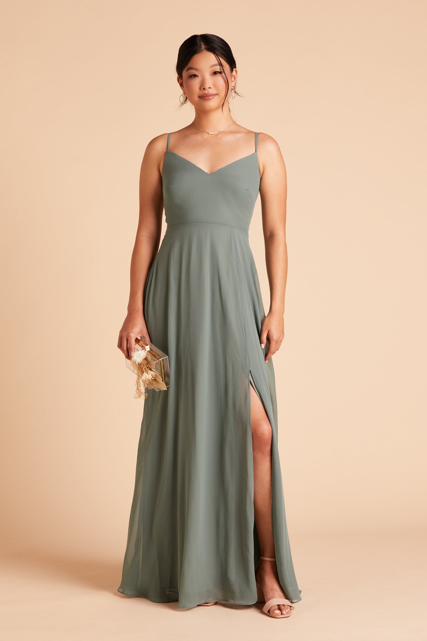 Convertible Bridesmaid Dress with Detachable Sleeves | Devin