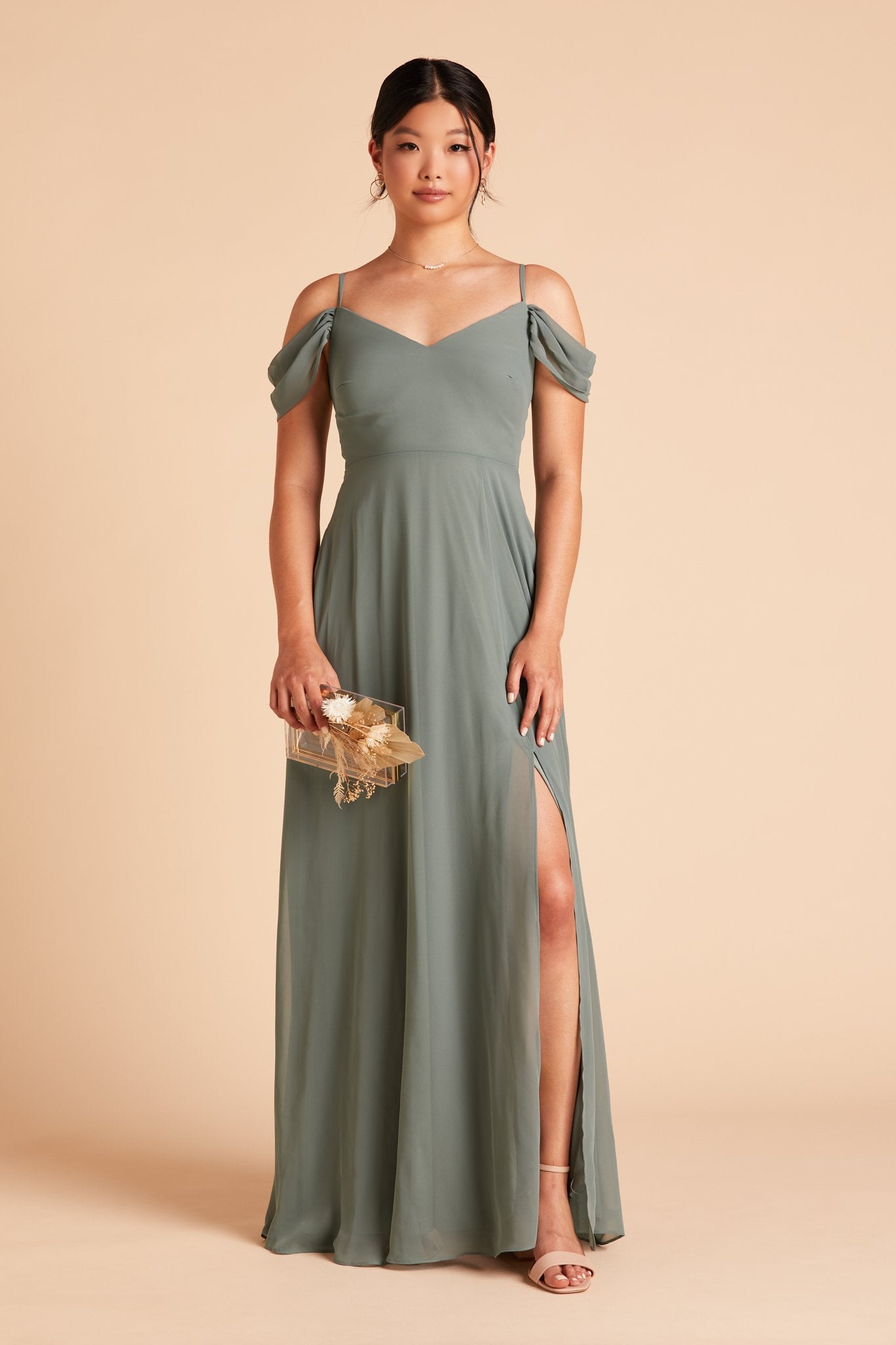 Convertible Bridesmaid Dress with Detachable Sleeves | Devin