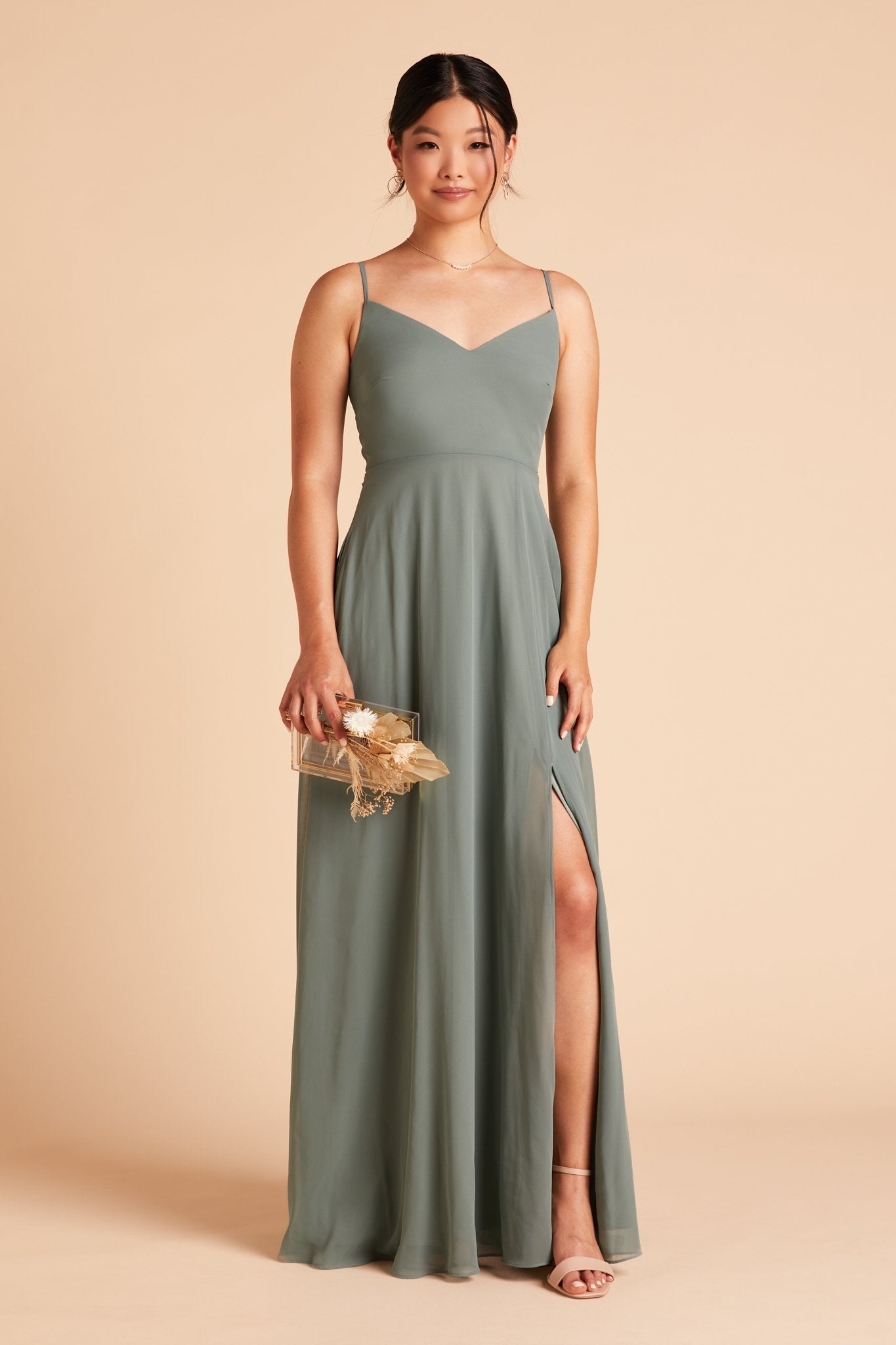 Convertible Bridesmaid Dress with Detachable Sleeves | Devin
