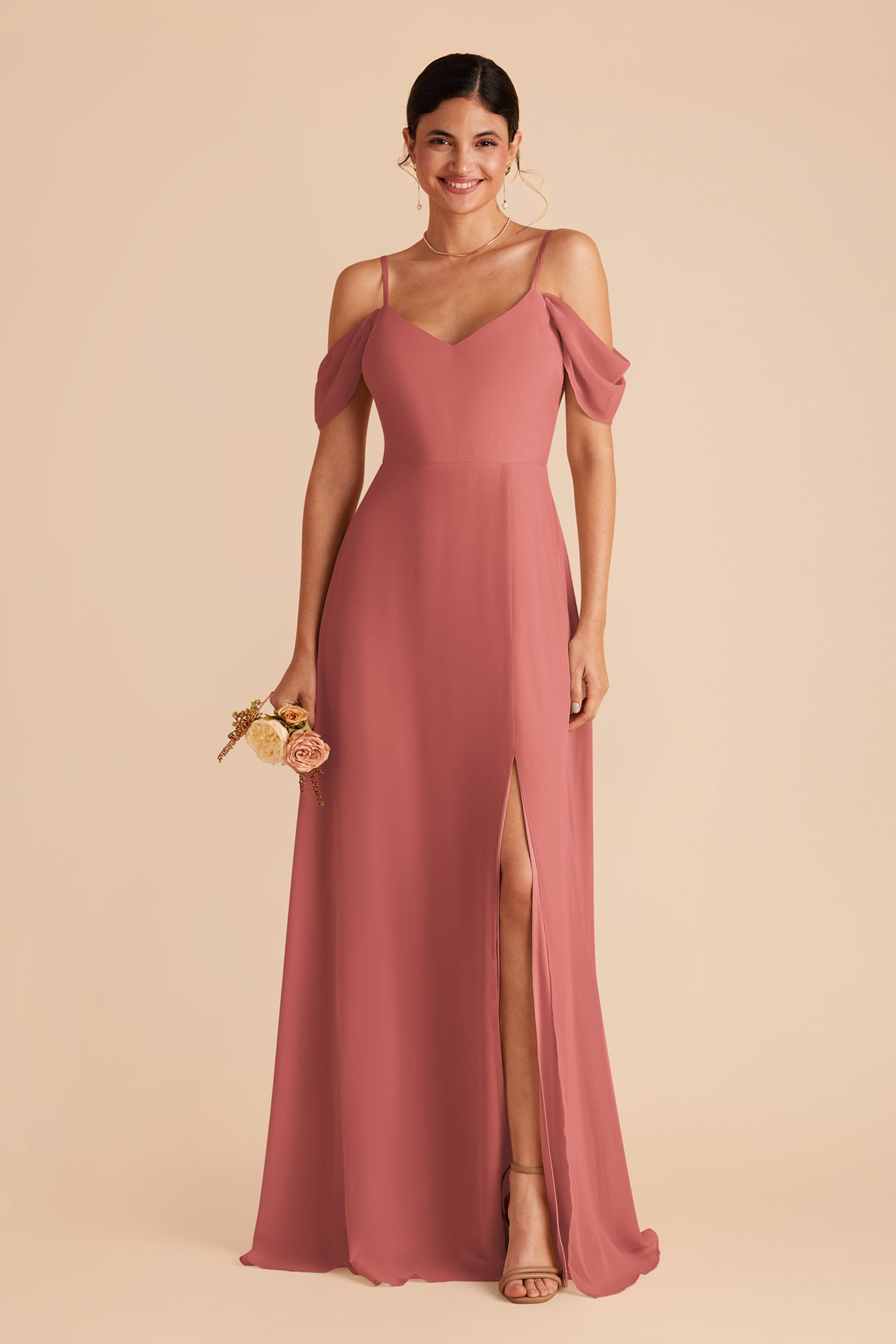 Convertible Bridesmaid Dress with Detachable Sleeves | Wild Rose