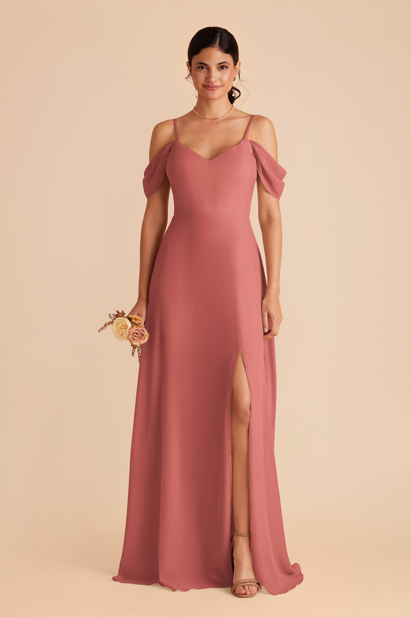 Convertible Bridesmaid Dress with Detachable Sleeves | Wild Rose