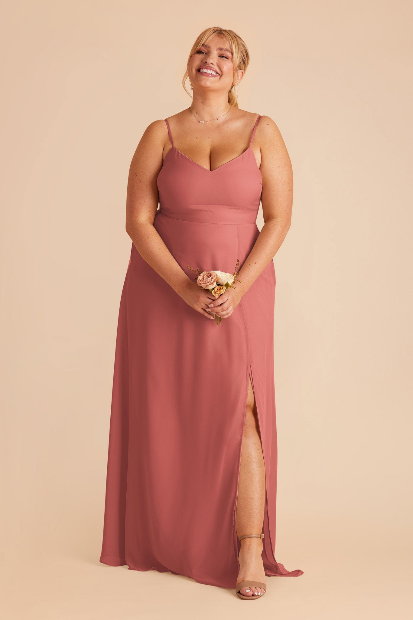 Convertible Bridesmaid Dress with Detachable Sleeves | Wild Rose