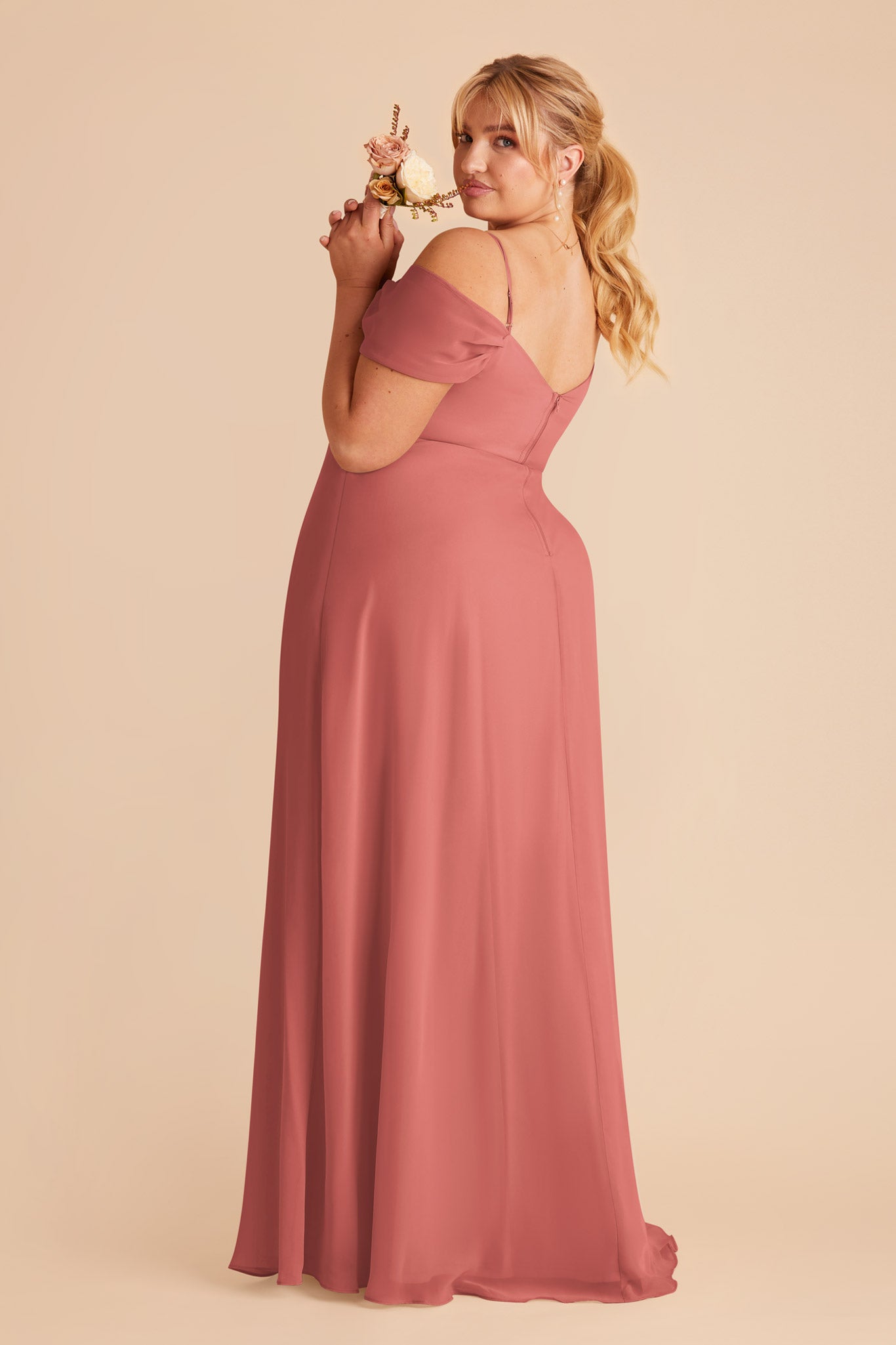 Convertible Bridesmaid Dress with Detachable Sleeves | Wild Rose