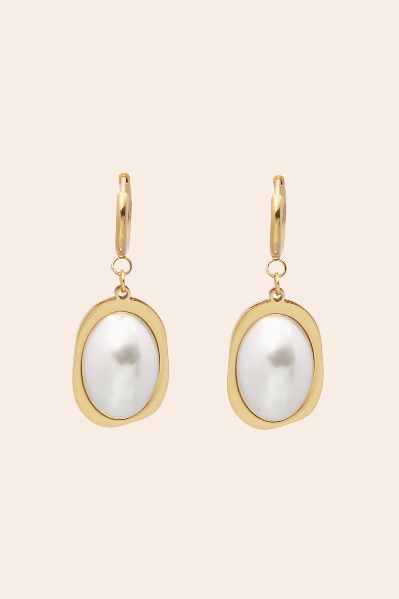 Oversized Pearl Drop Earrings for Bridal | Petit Moments Gold