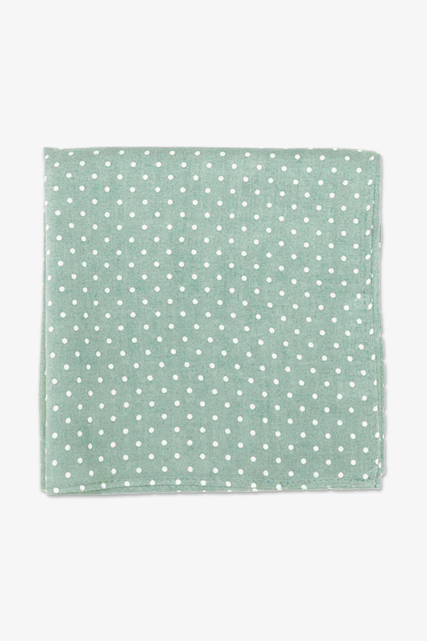 Sage Dot Pocket Square for Groomsmen | Didi