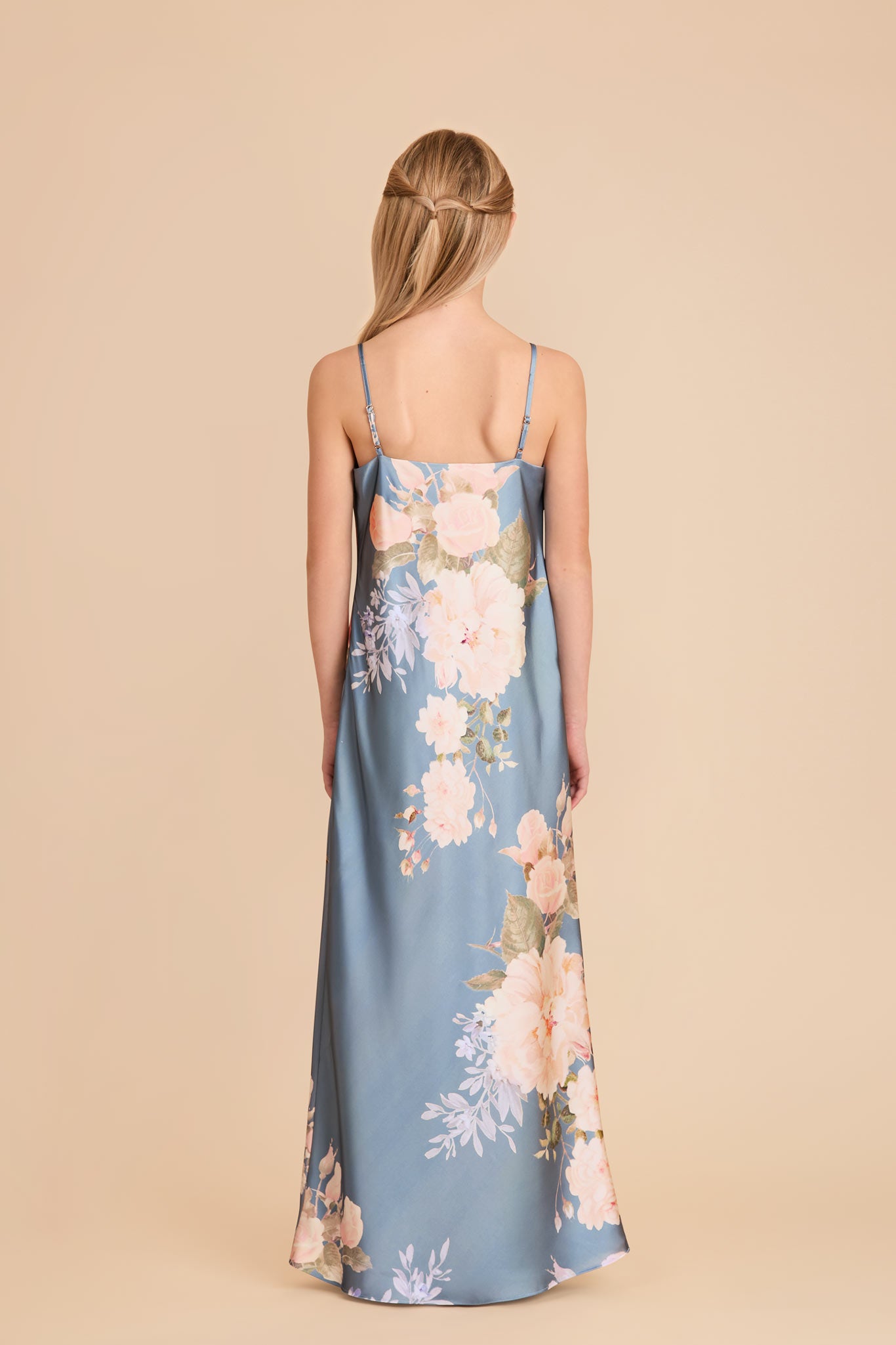 Matte Satin Cowl Neck Dress for Bridesmaids | Elisa Junior