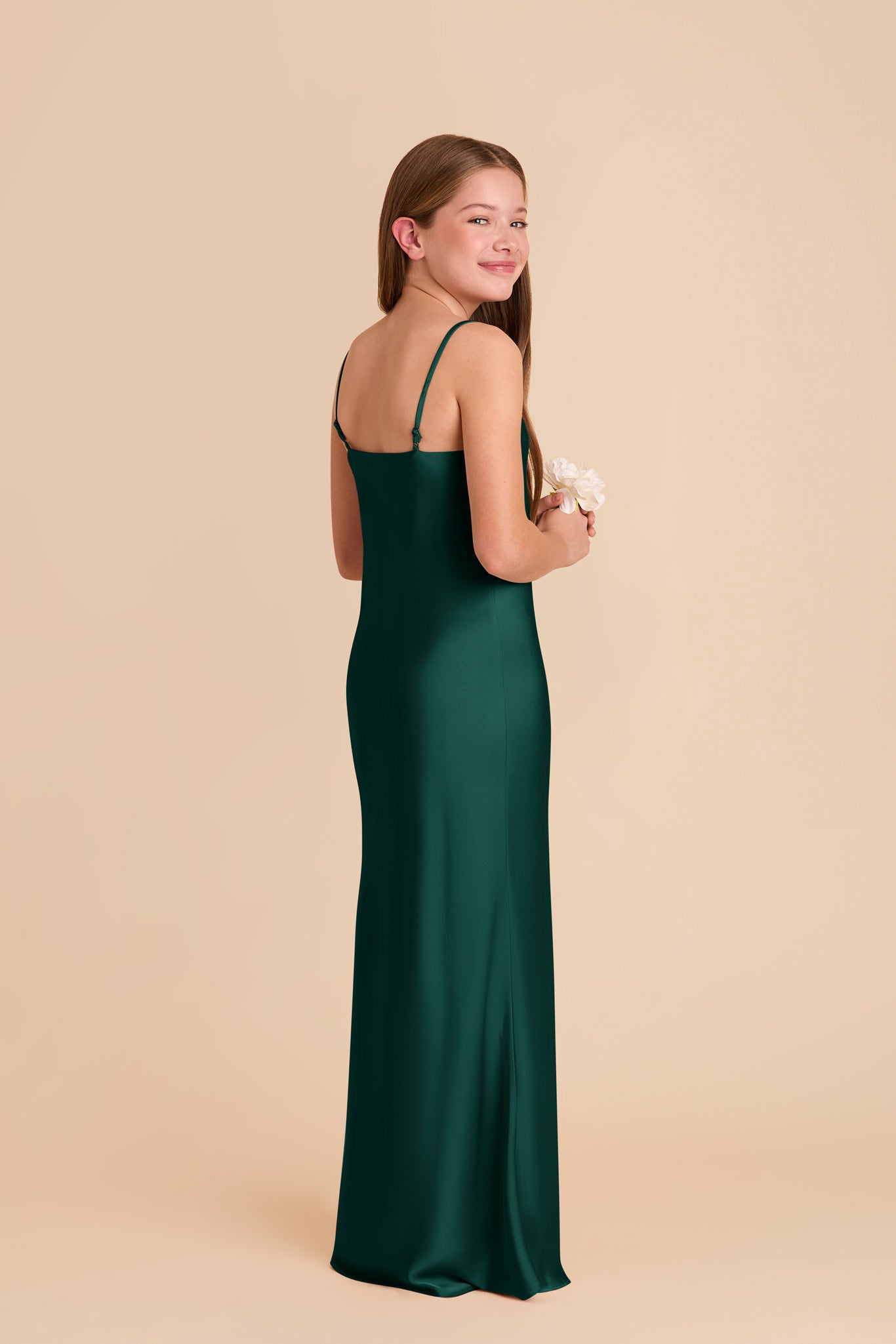 Matte Satin Slip Dress with Cowl Neckline | Elisa Junior