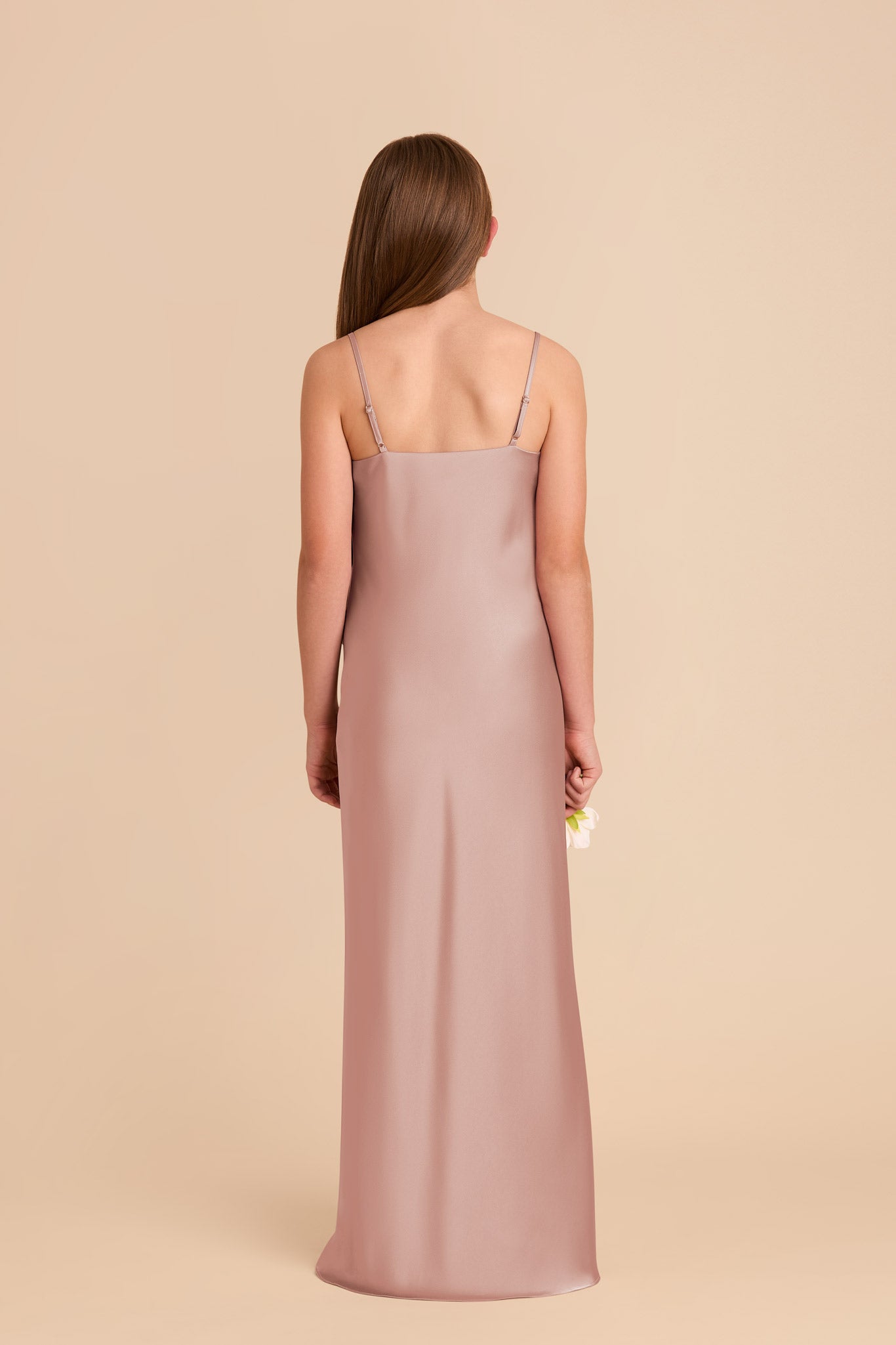 Matte Satin Slip Dress with Cowl Neck | Elisa Junior