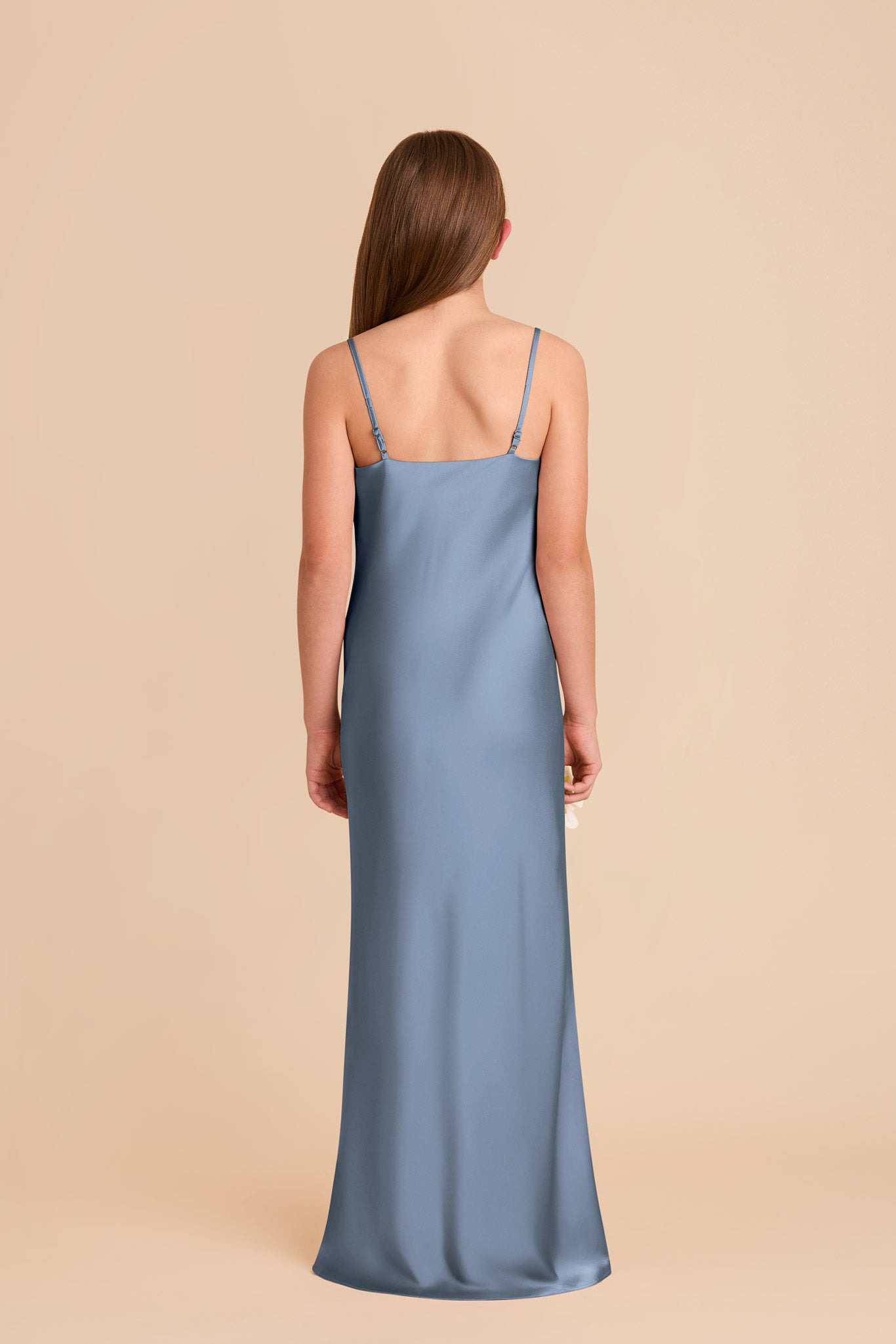 Matte Satin Slip Dress with Cowl Neckline | Elisa Junior