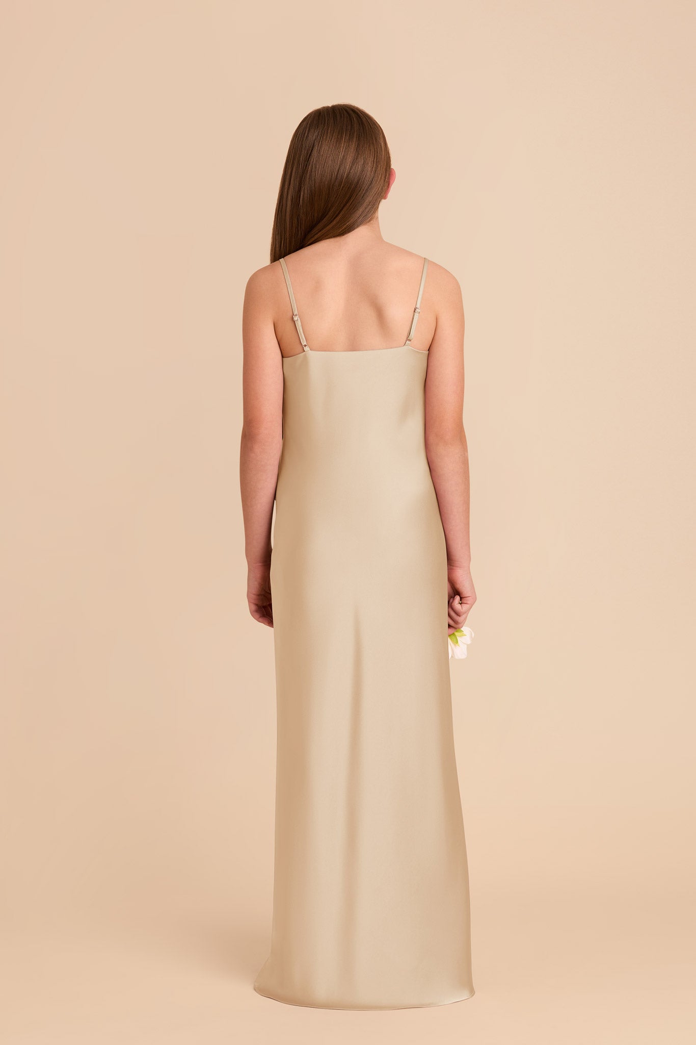 Matte Satin Slip Dress with Cowl Neckline | Elisa Junior