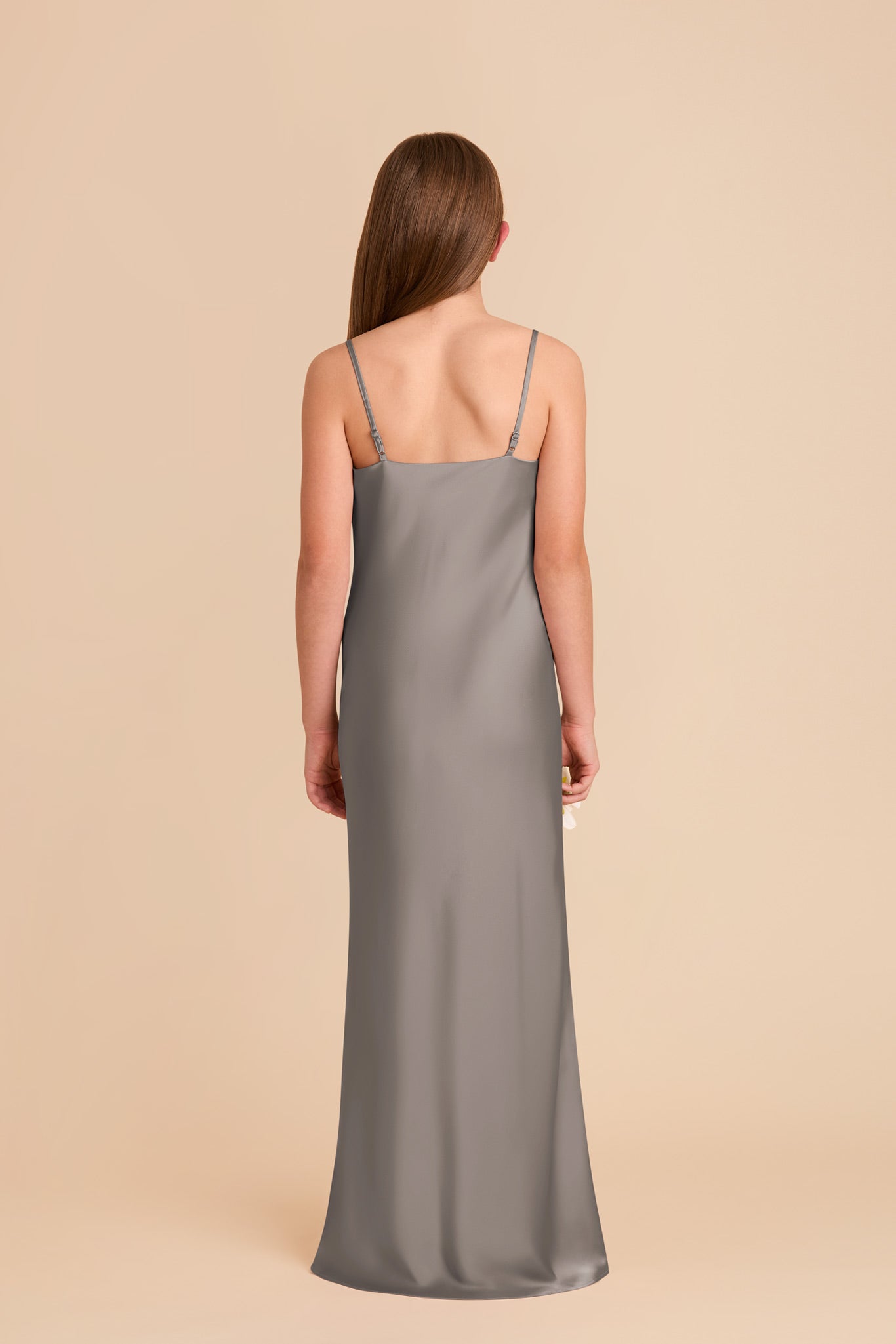 Matte Satin Slip Dress with Cowl Neckline | Elisa Junior