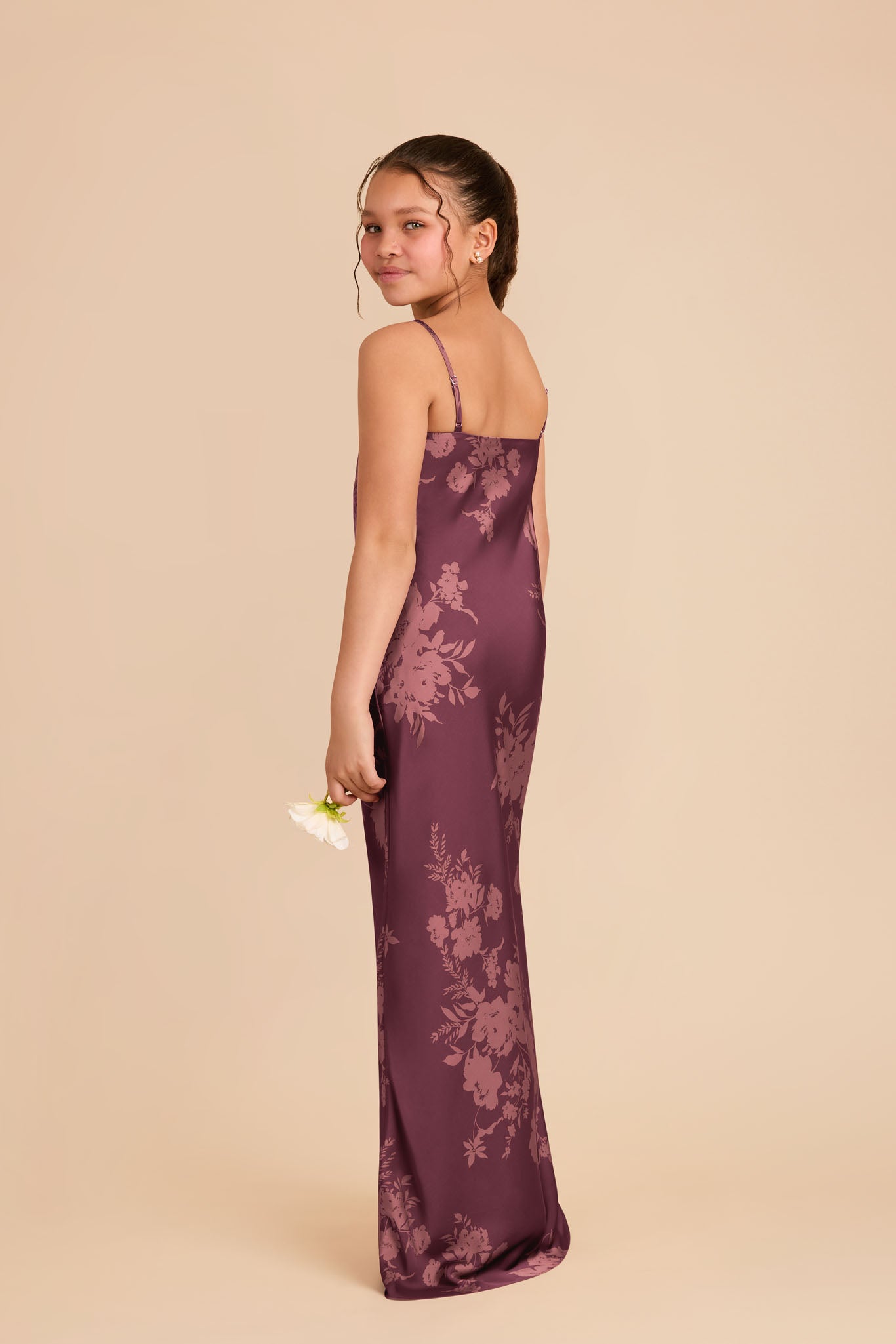 Matte Satin Slip Dress with Cowl Neckline | Elisa Junior