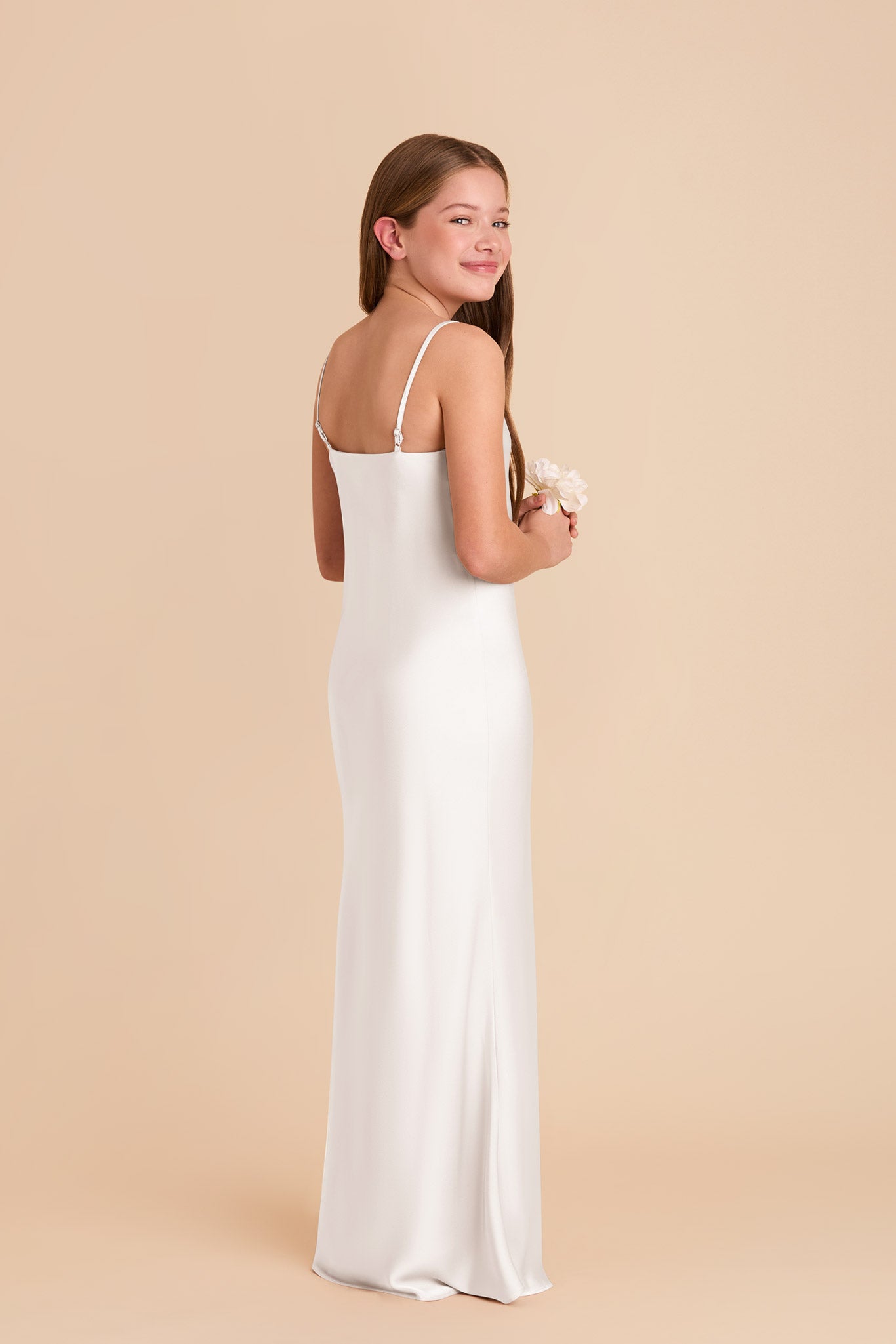 Matte Satin Slip Dress with Cowl Neckline | Elisa Junior