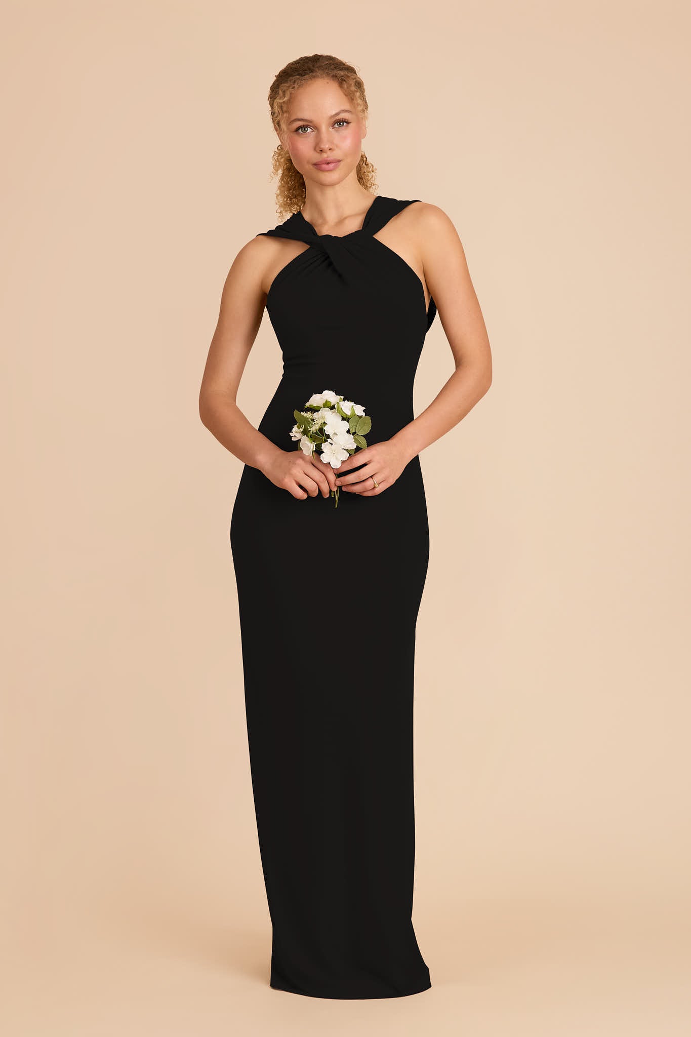 Luxe Knit Dress with Twisted Neckline & Figure-Hugging Fit | Erica