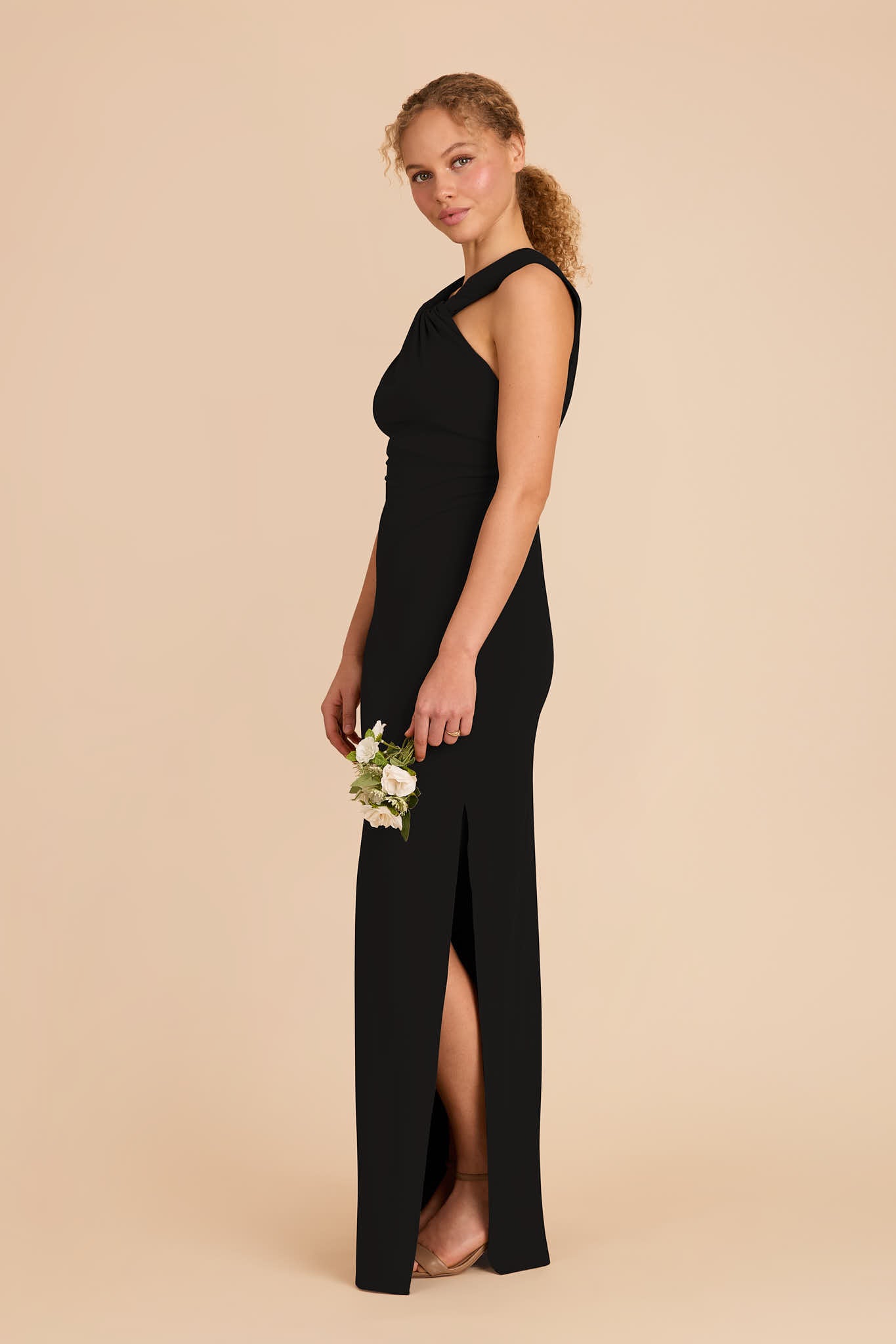 Luxe Knit Dress with Twisted Neckline & Figure-Hugging Fit | Erica
