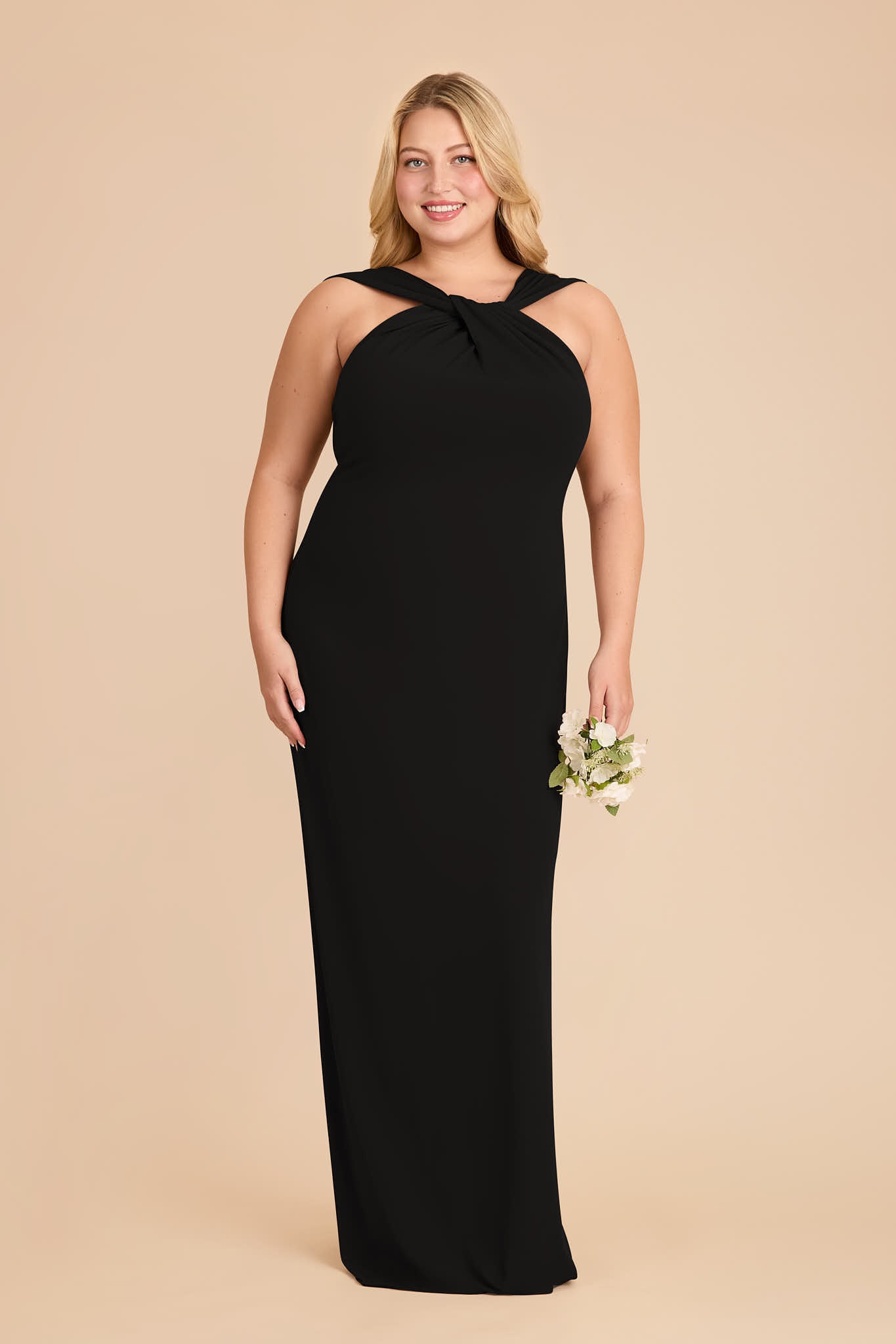 Luxe Knit Dress with Twisted Neckline & Figure-Hugging Fit | Erica