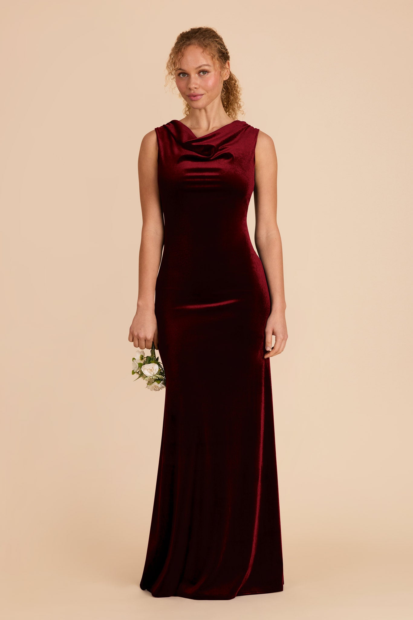 Velvet Cowl Neck Dress | Fallon Cabernet
