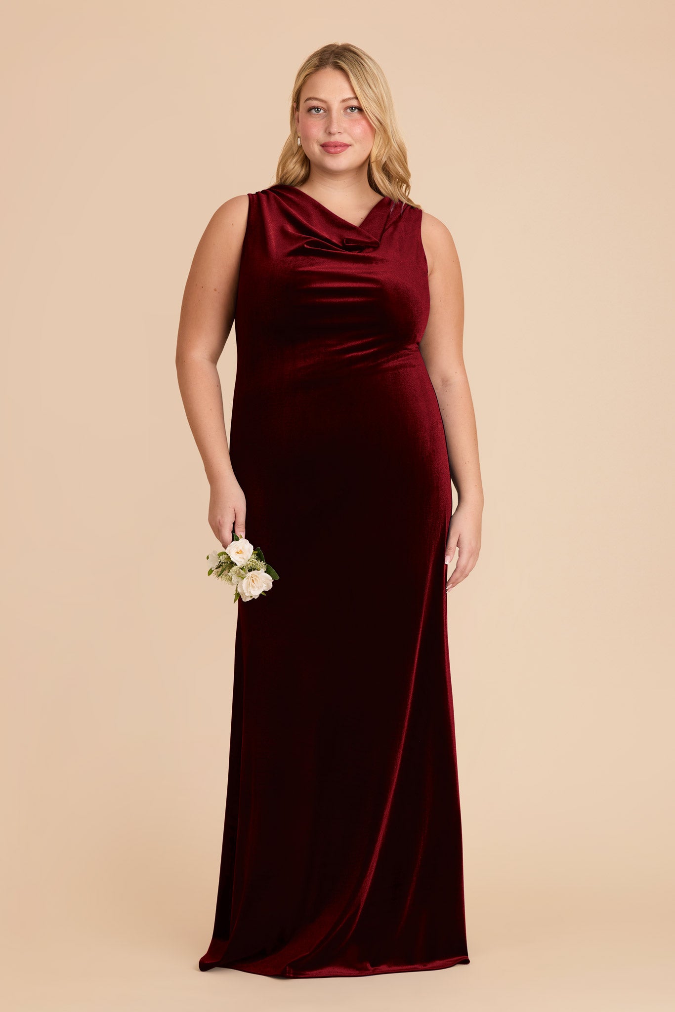 Velvet Cowl Neck Dress | Fallon Cabernet