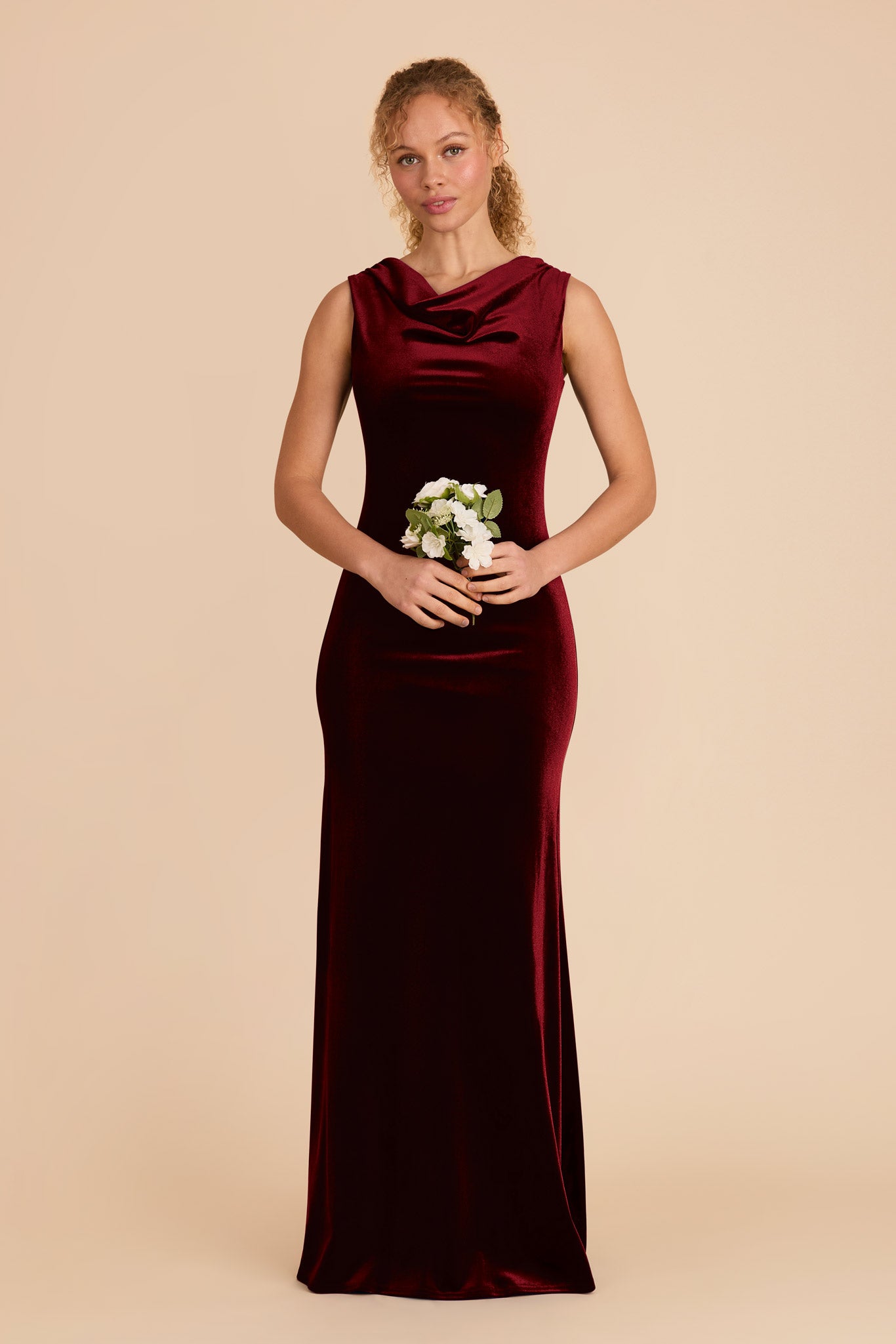 Velvet Cowl Neck Dress | Fallon Cabernet