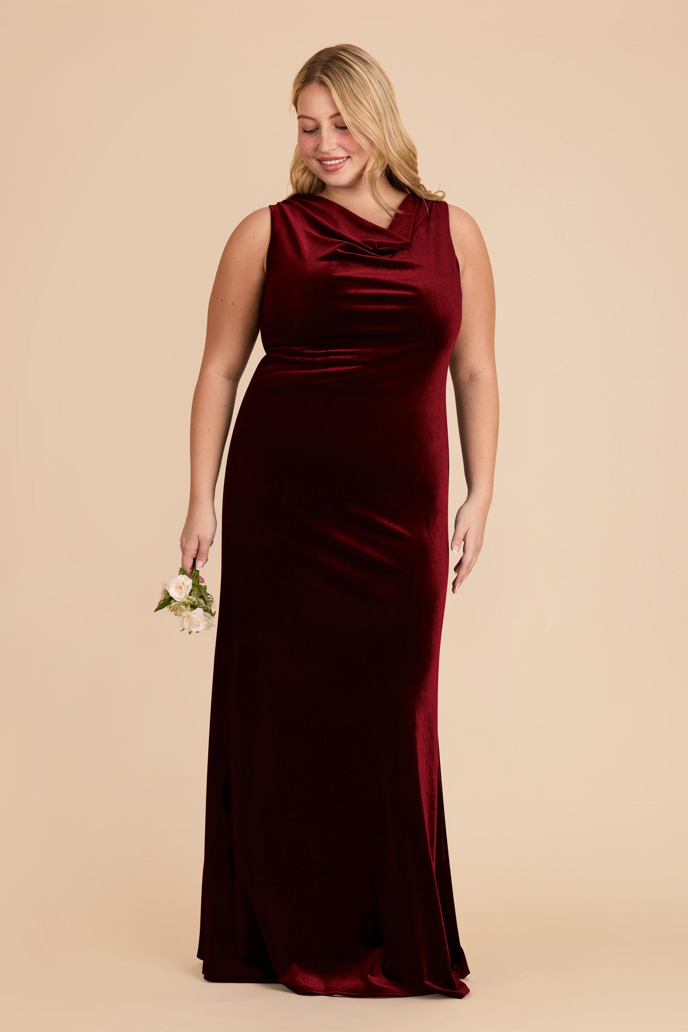 Velvet Cowl Neck Dress | Fallon Cabernet