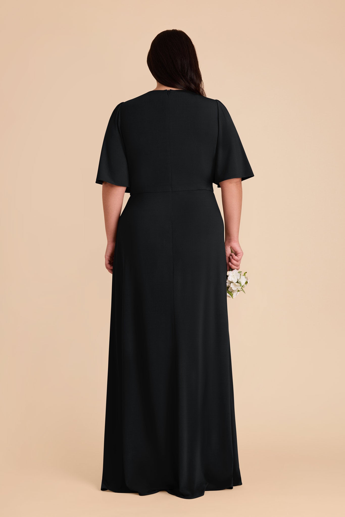 Modest A-Line Knit Dress with Flutter Sleeves | Fatima Luxe