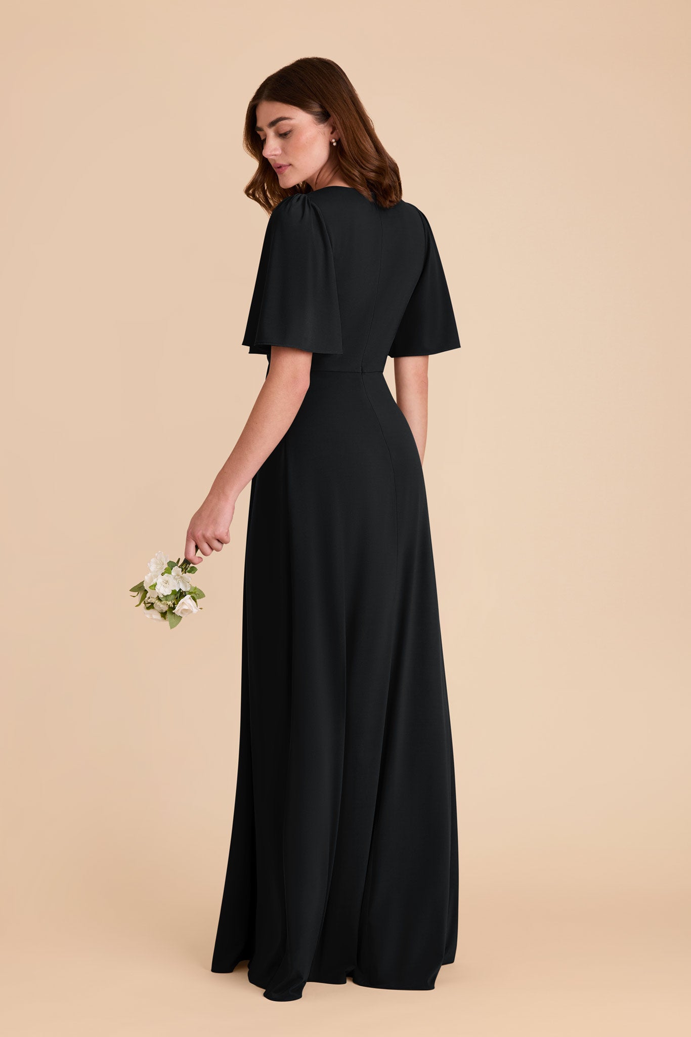 Modest A-Line Knit Dress with Flutter Sleeves | Fatima Luxe
