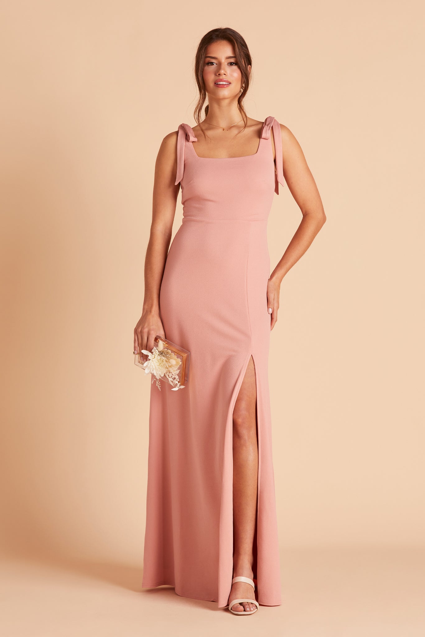 Convertible Dress with Bows | Alex in Dusty Rose