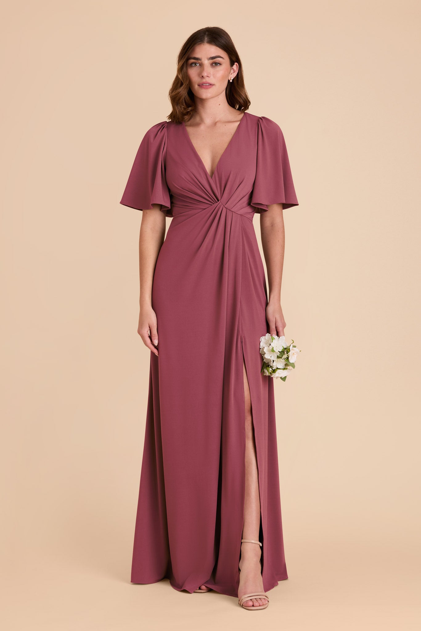 Modest Knit Dress with Flutter Sleeves | Fatima Luxe