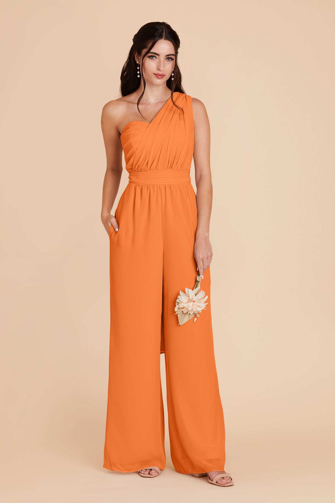 Convertible Jumpsuit with Adjustable Straps | Gigi - Apricot