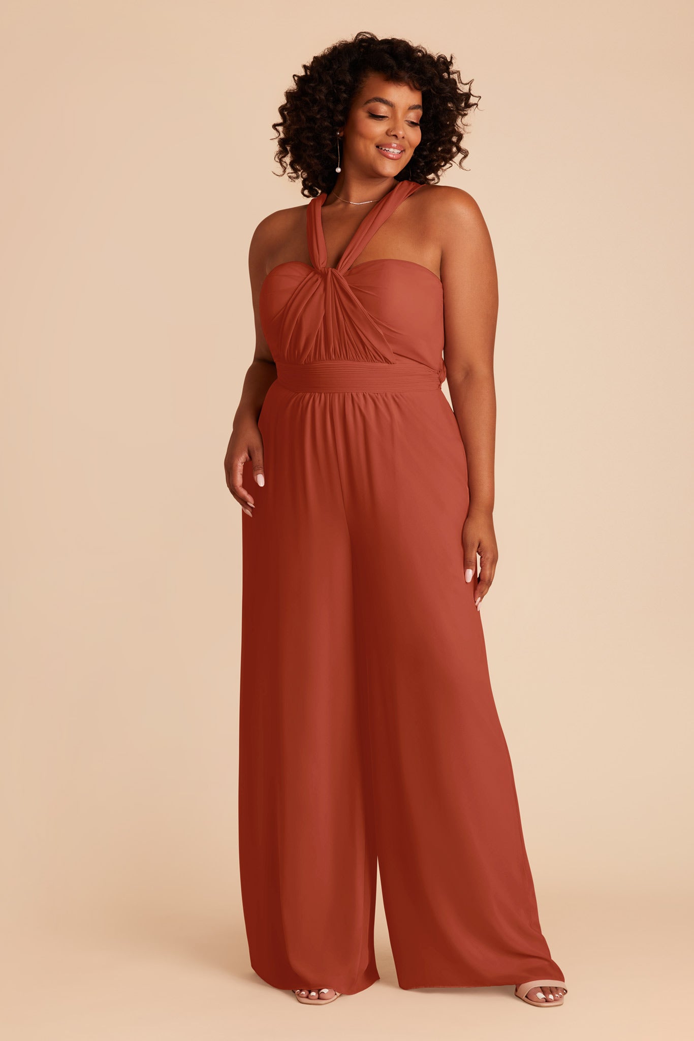 Convertible Wedding Jumpsuit with Adjustable Straps | Gigi - Auburn