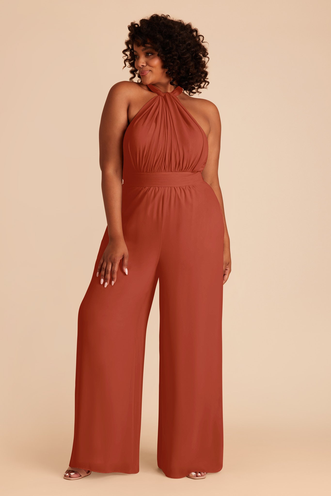 Convertible Wedding Jumpsuit with Adjustable Straps | Gigi - Auburn