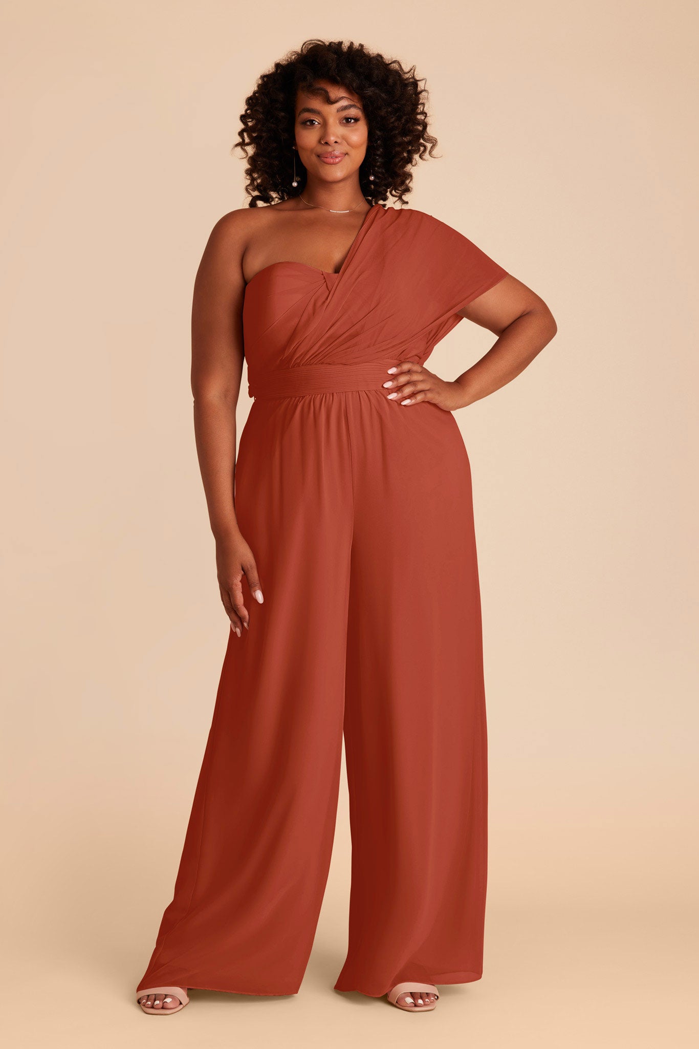 Convertible Wedding Jumpsuit with Adjustable Straps | Gigi - Auburn