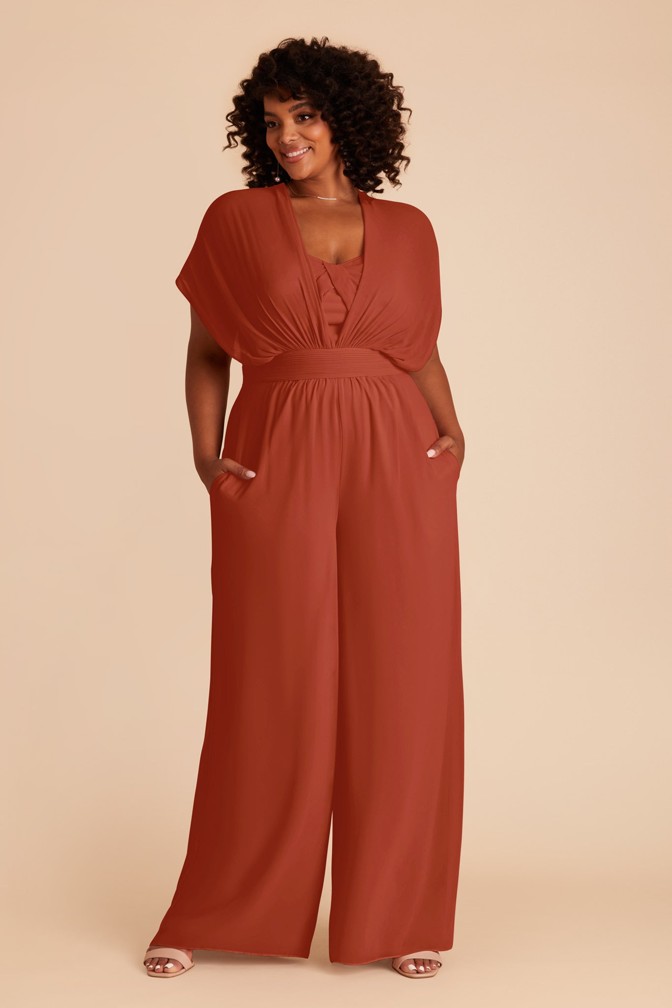 Convertible Wedding Jumpsuit with Adjustable Straps | Gigi - Auburn
