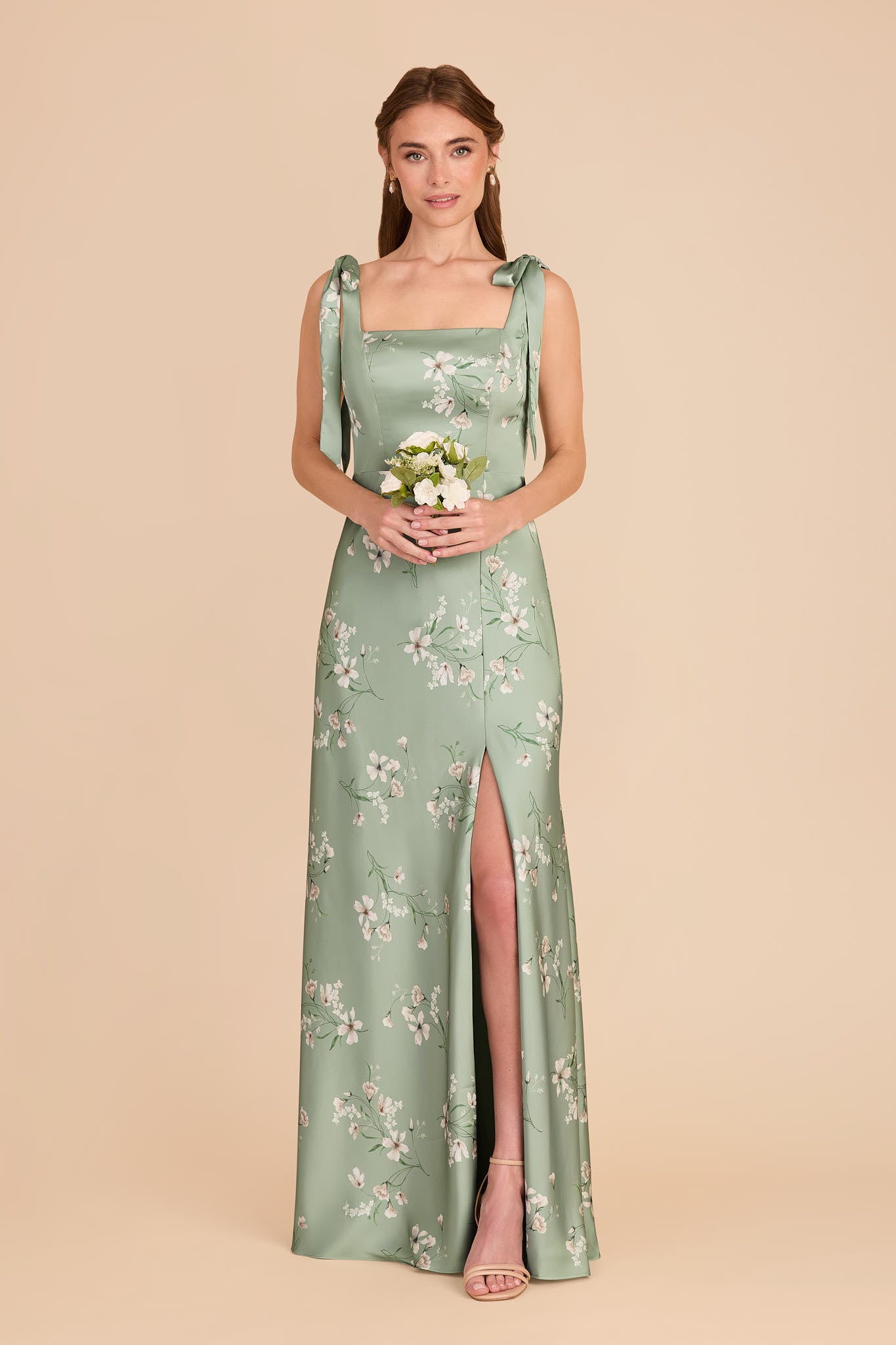 Convertible Sage Dress with Bows | Alex Le Fleur
