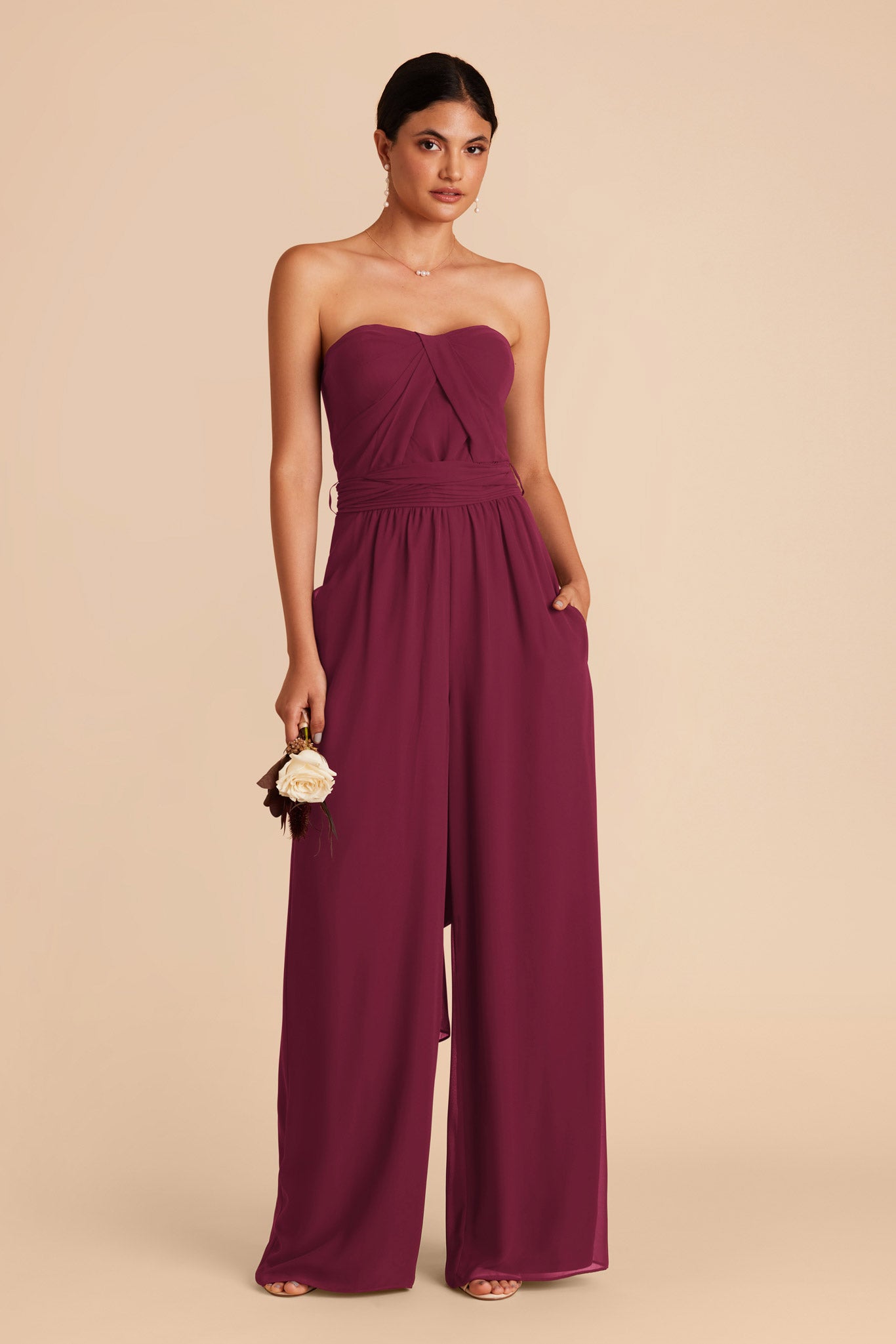 Convertible Wedding Jumpsuit with Adjustable Straps | Gigi Berry
