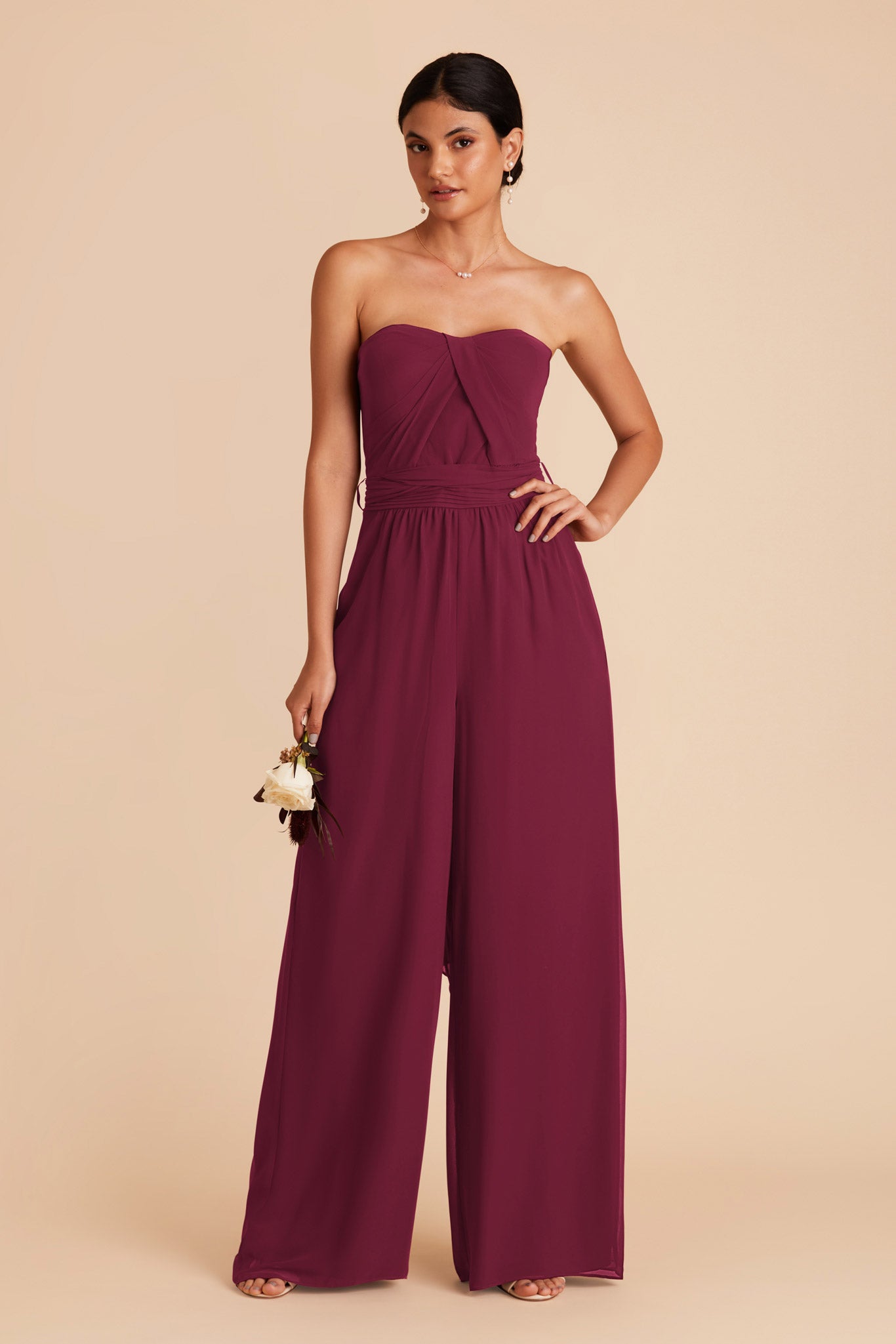 Convertible Wedding Jumpsuit with Adjustable Straps | Gigi Berry