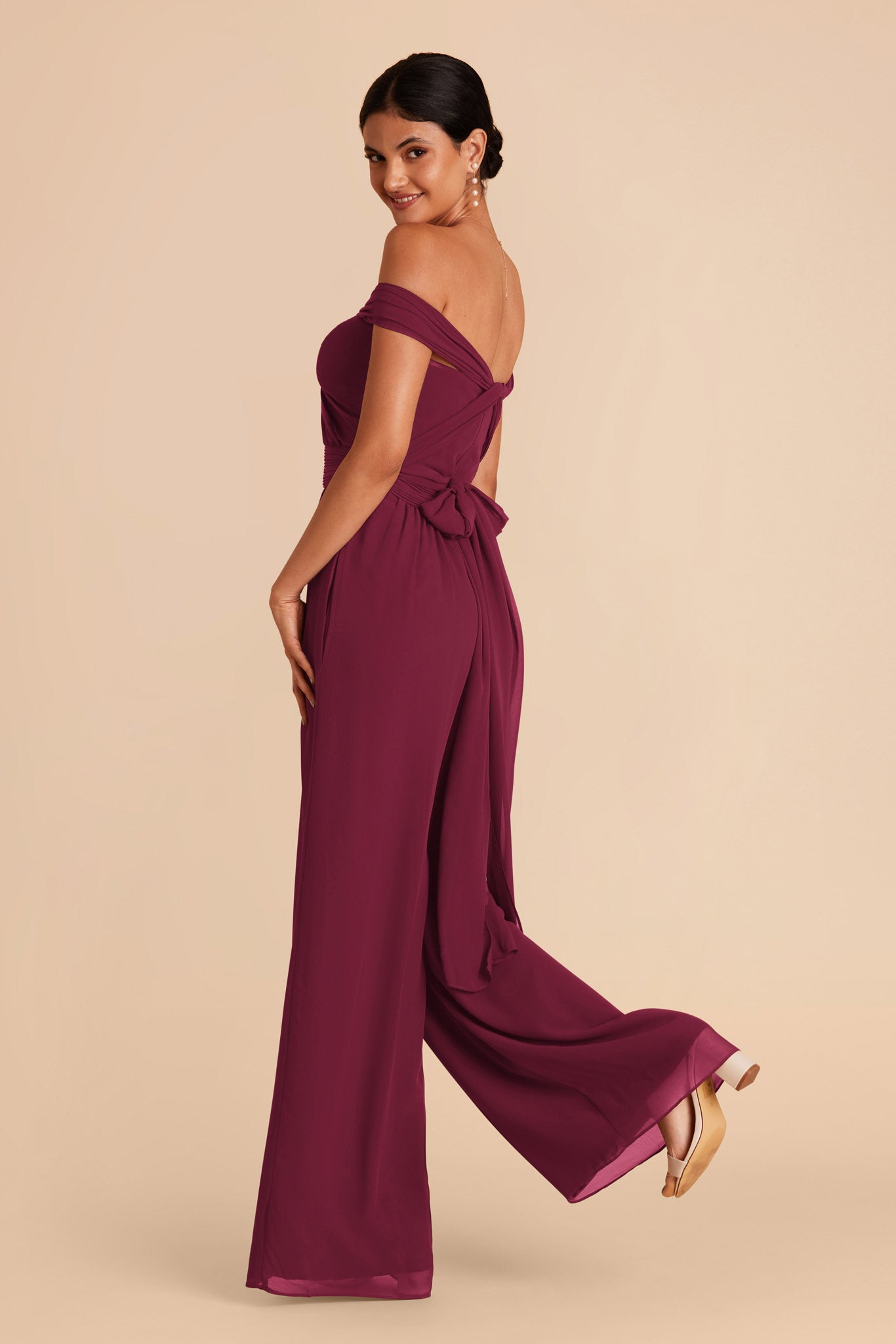 Convertible Wedding Jumpsuit with Adjustable Straps | Gigi Berry