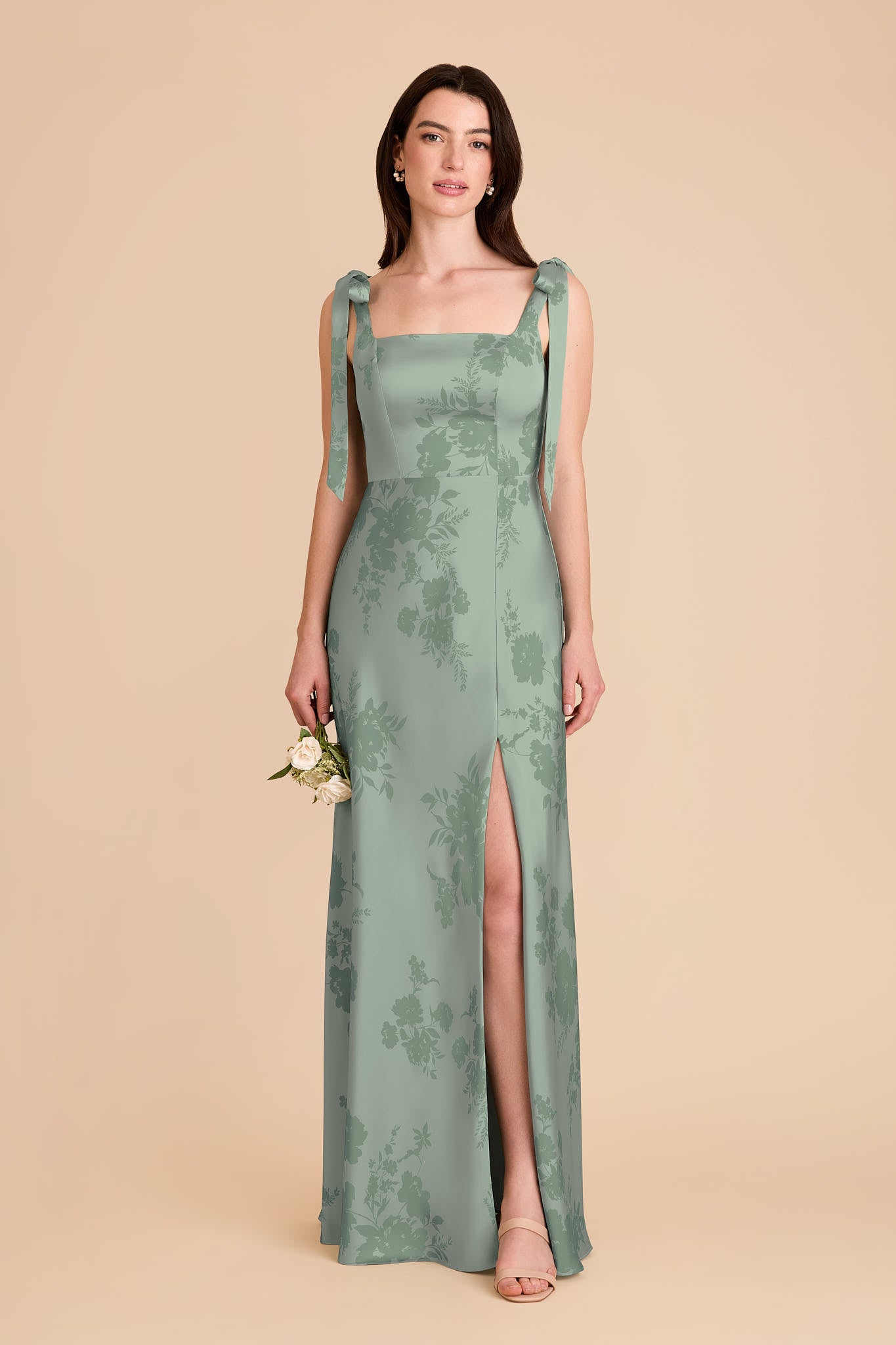 Convertible Sage Dress with Bows | Whimsical Blooms