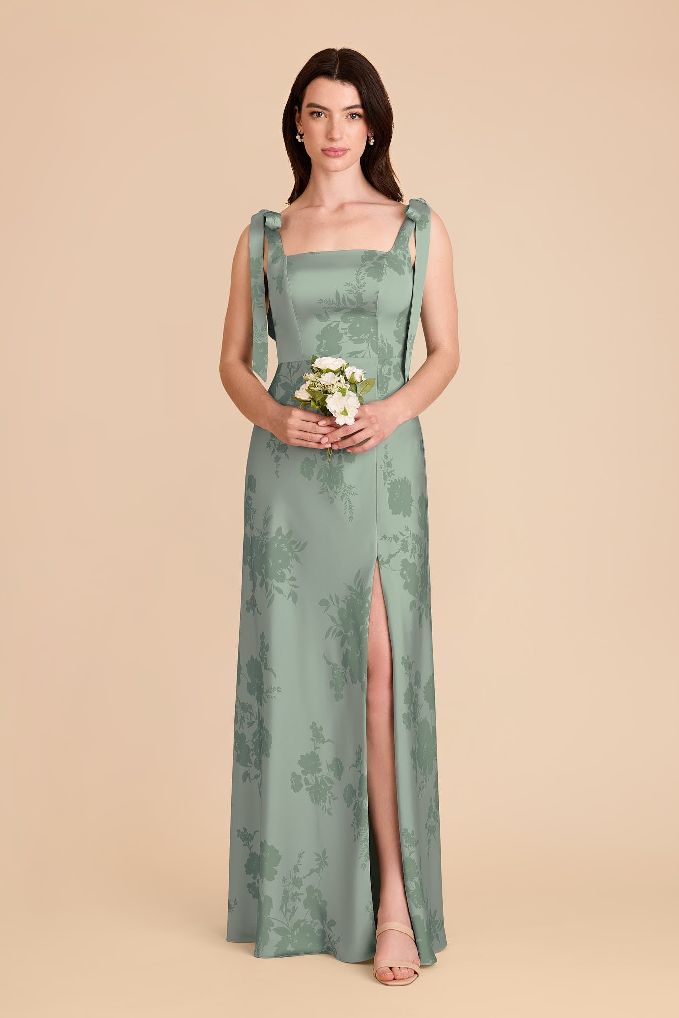 Convertible Sage Dress with Bows | Whimsical Blooms