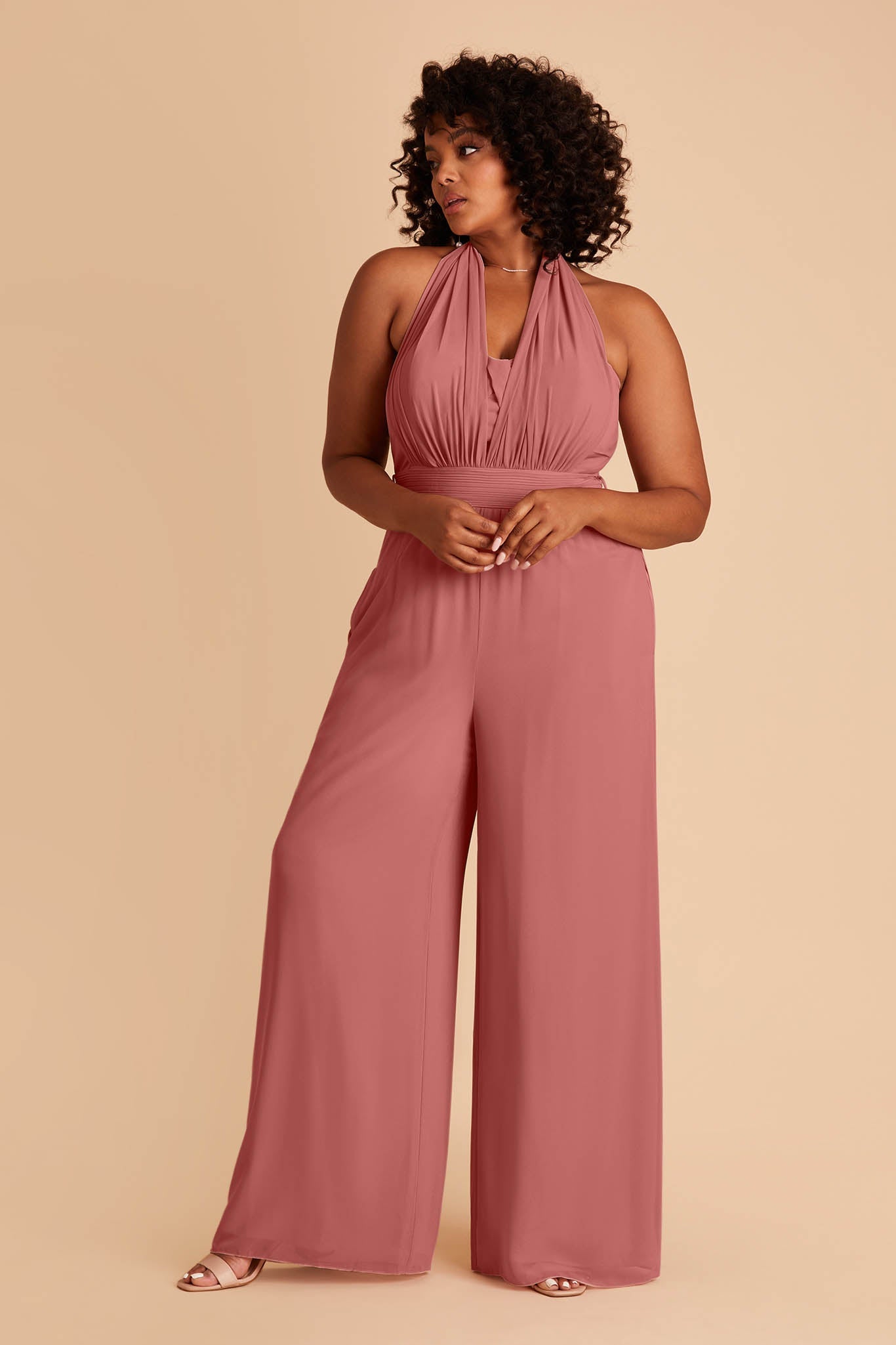 Convertible Wedding Jumpsuit with Adjustable Straps | Birdy Grey