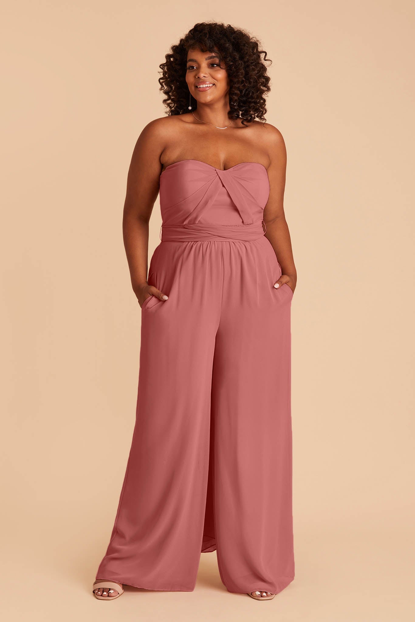 Convertible Wedding Jumpsuit with Adjustable Straps | Birdy Grey