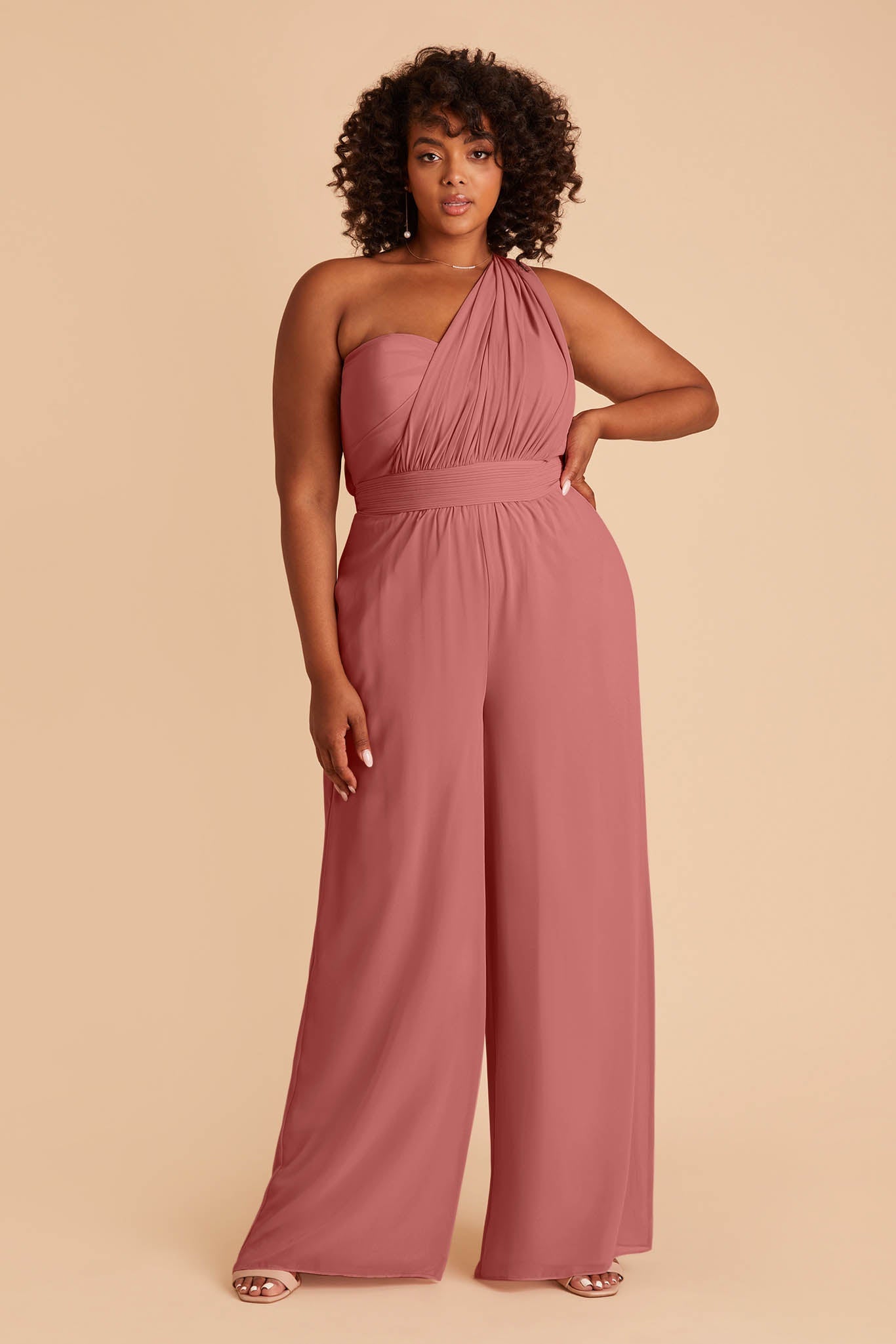 Convertible Wedding Jumpsuit with Adjustable Straps | Birdy Grey