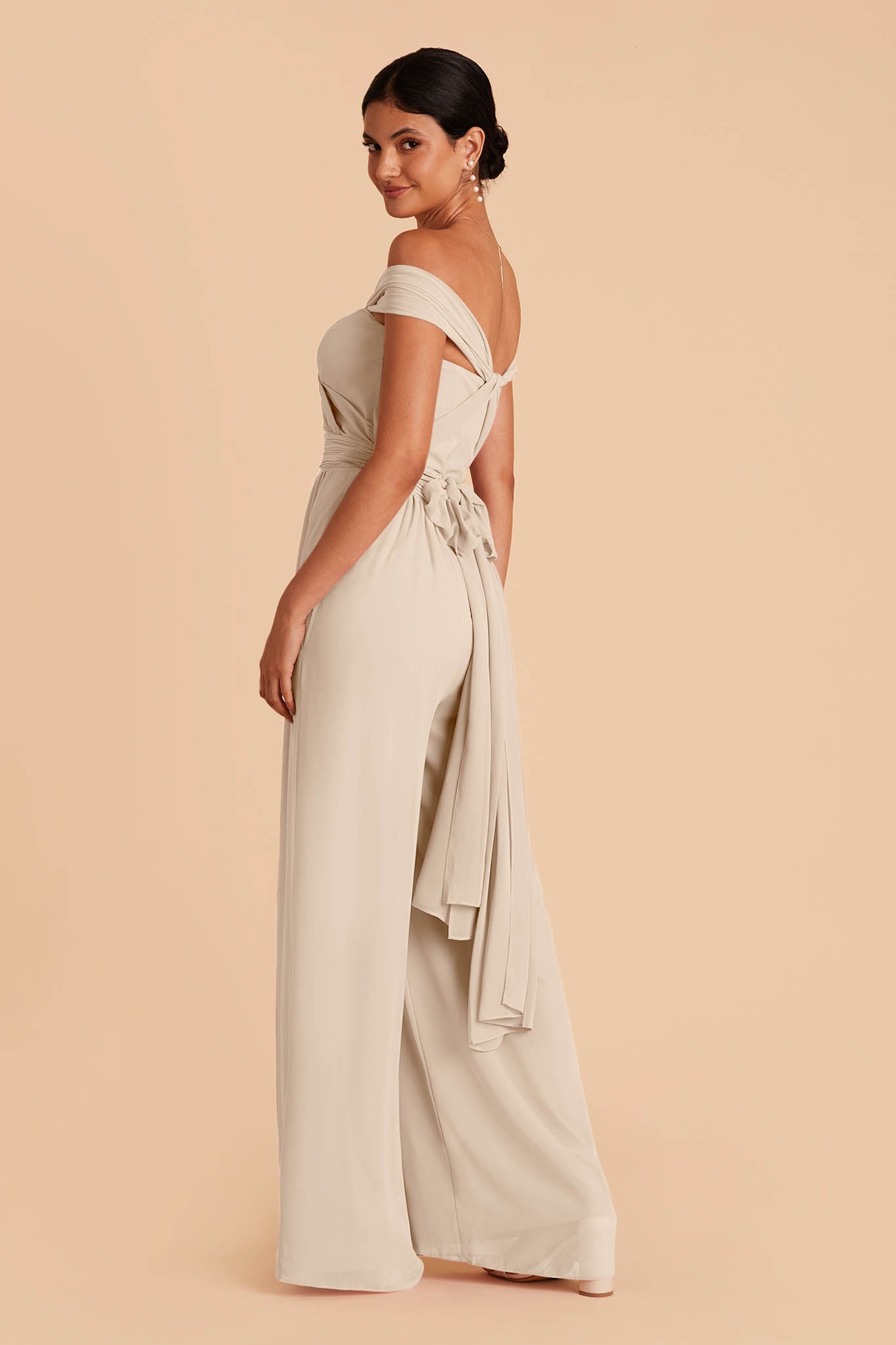 Convertible Wedding Jumpsuit with Adjustable Straps | Birdy Grey